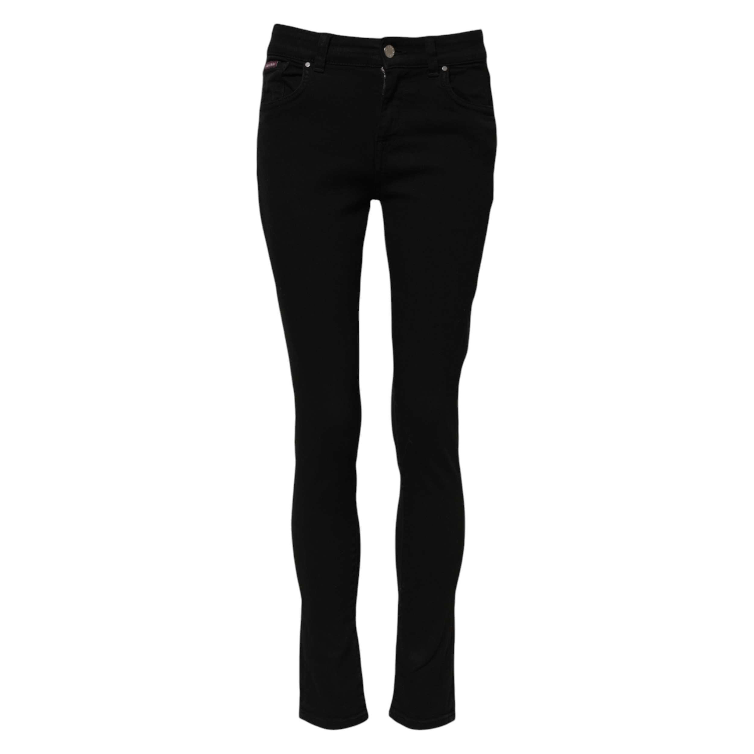 Dolce & Gabbana Black Cotton Skinny Mid Waist Denim Jeans - Image 5
