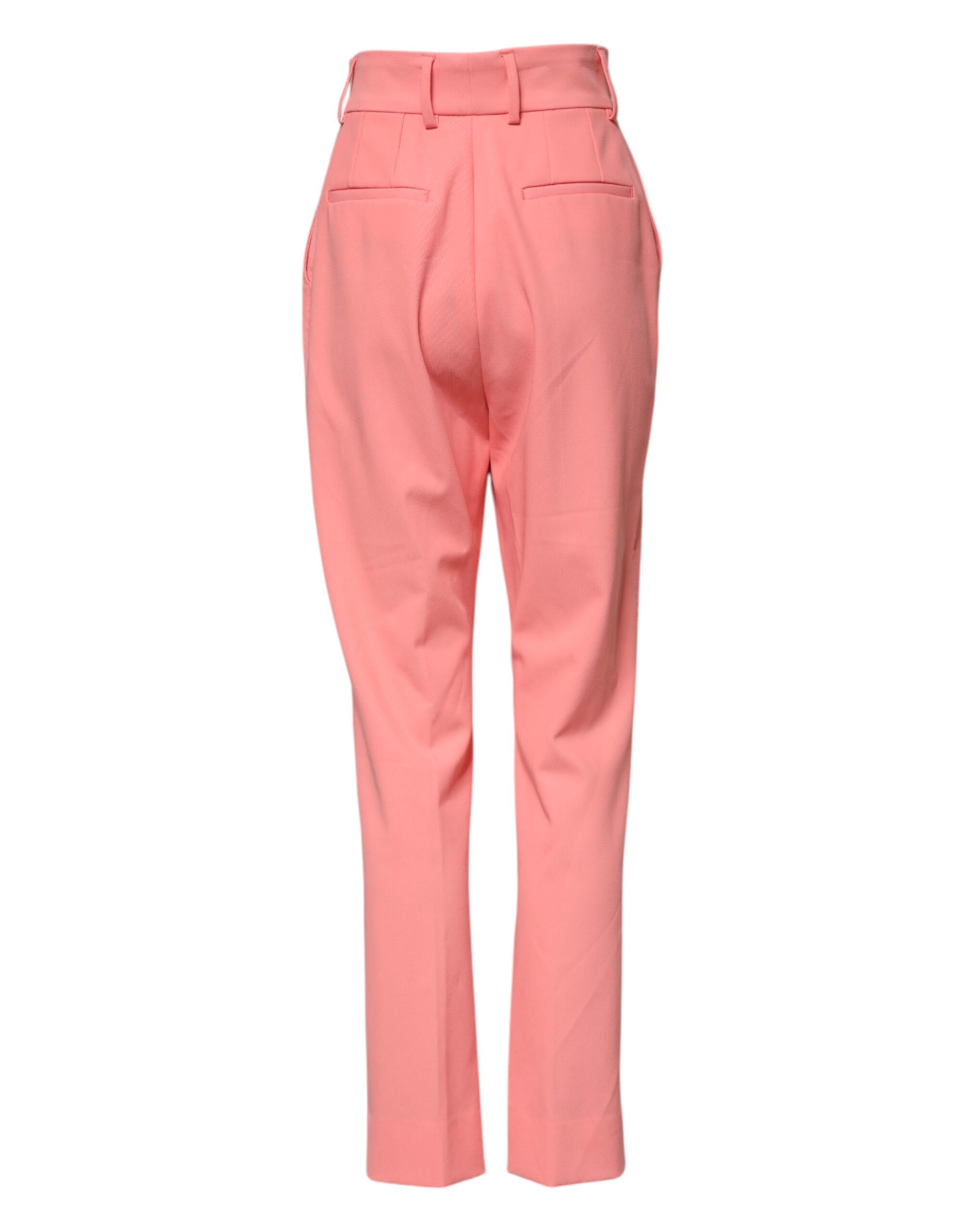Dolce & Gabbana Pink High Waist Tapered Dress Pants - Image 3