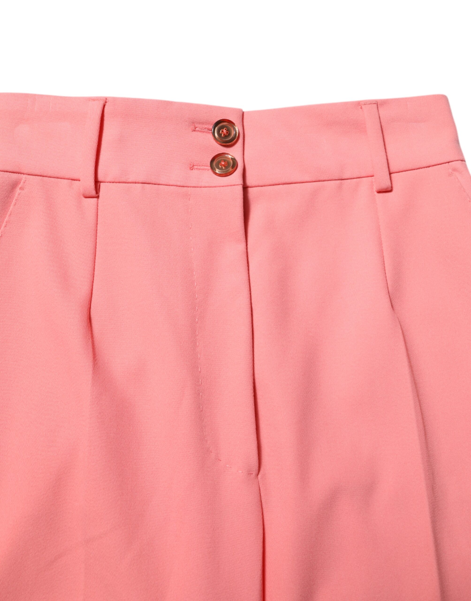 Dolce & Gabbana Pink High Waist Tapered Dress Pants - Image 4