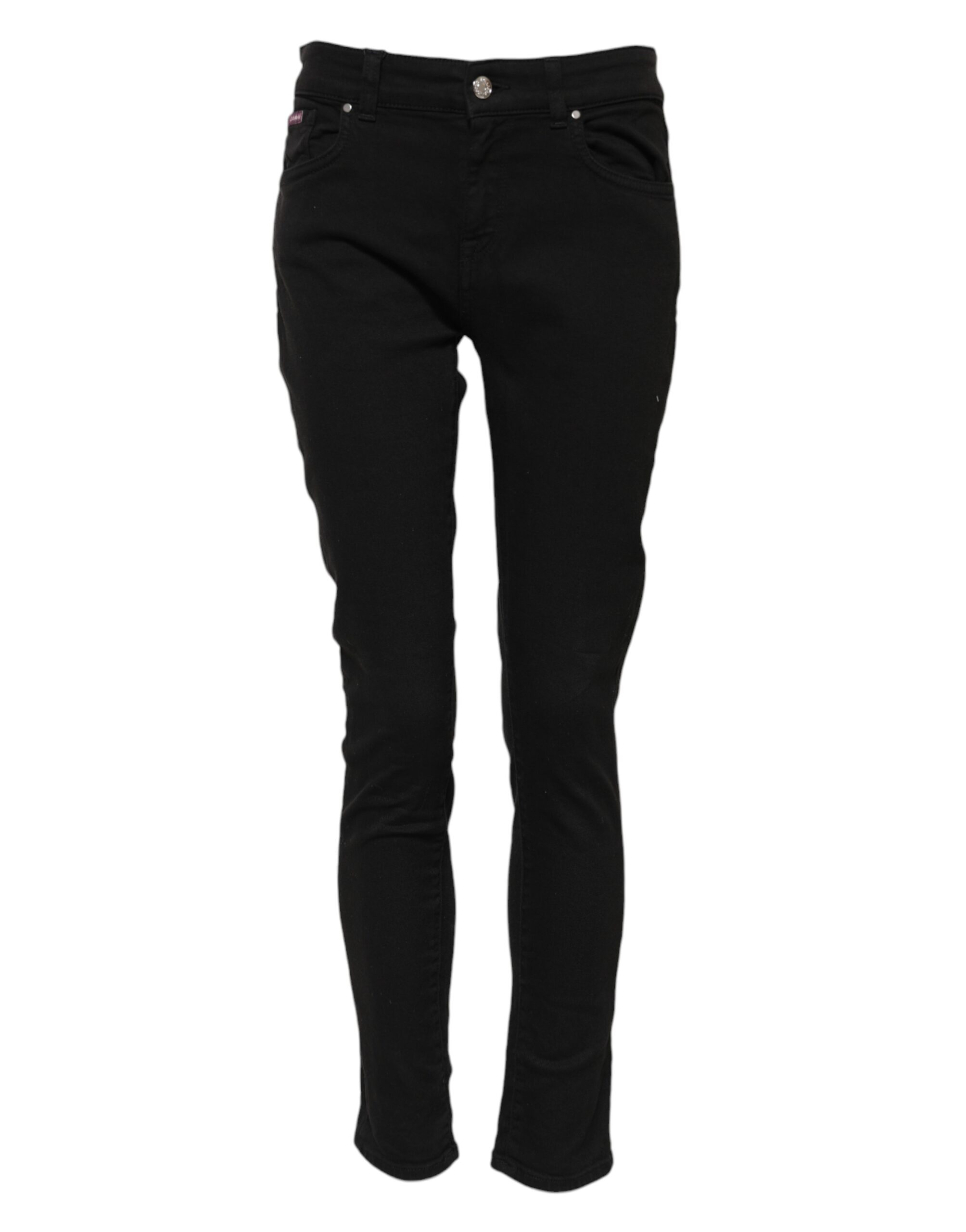 Dolce & Gabbana Black Cotton Skinny Mid Waist Denim Jeans - Image 2