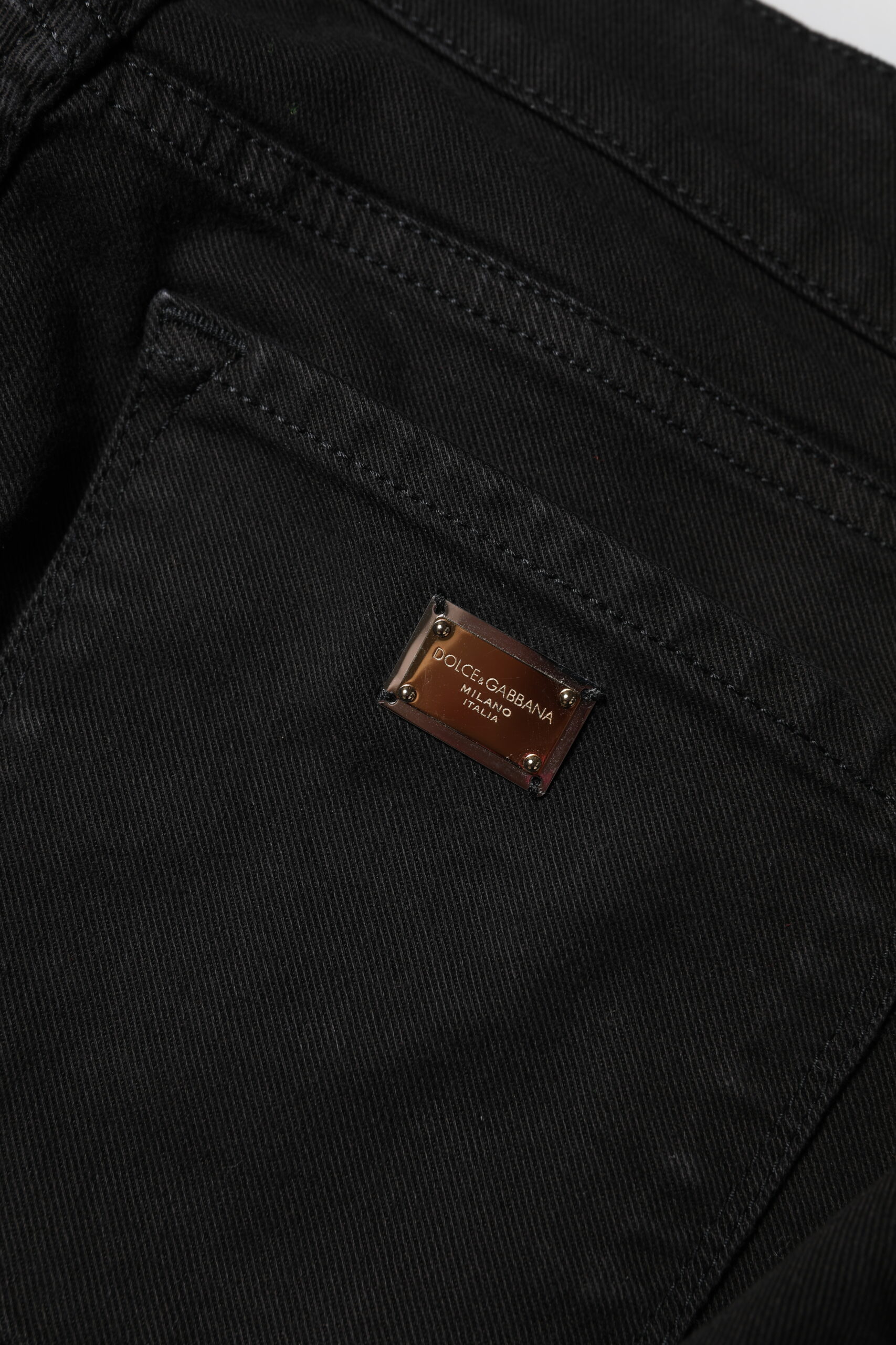 Dolce & Gabbana Black Cotton Skinny Mid Waist Denim Jeans - Image 5