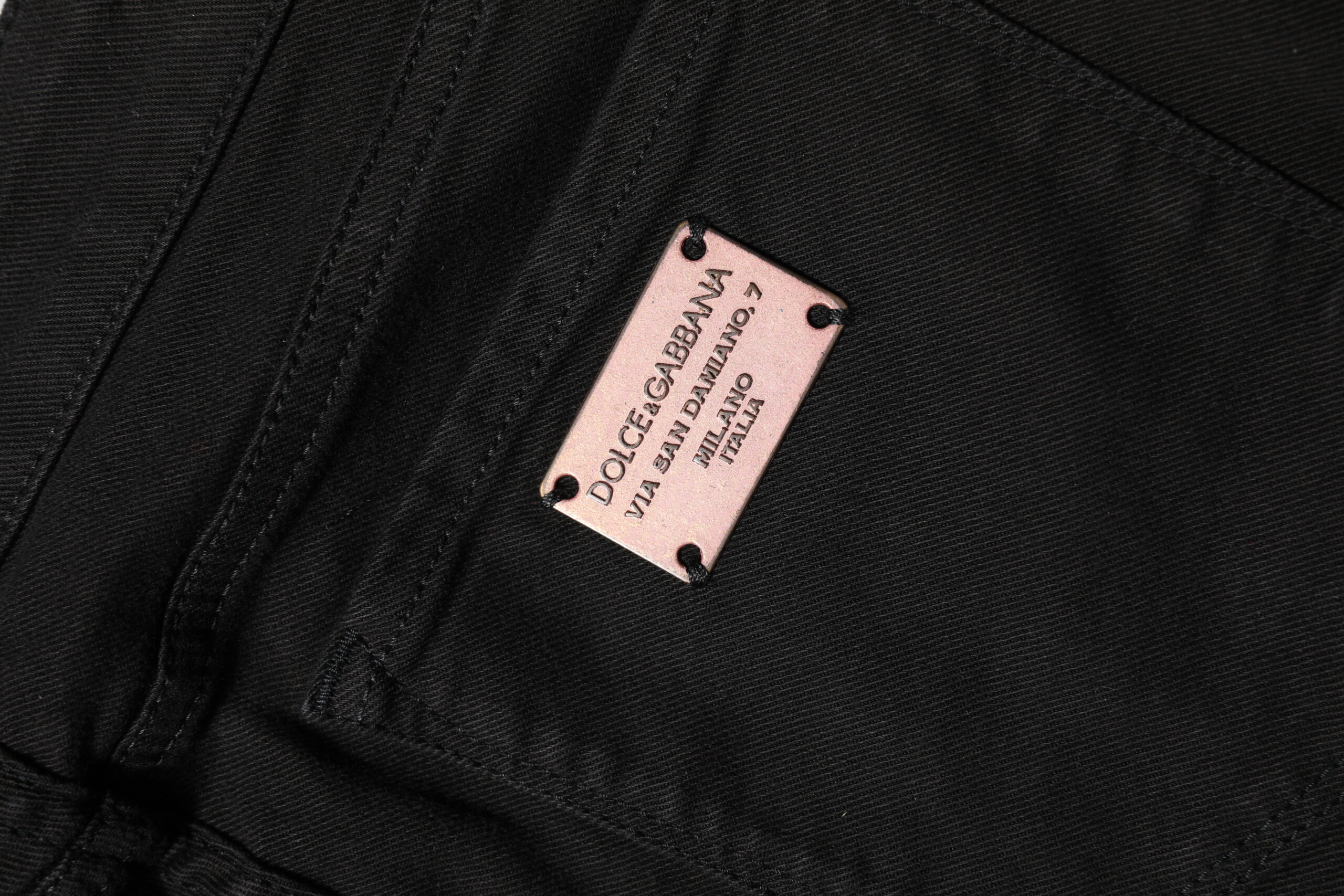 Dolce & Gabbana Black Cotton Skinny Mid Waist Denim Jeans - Image 5