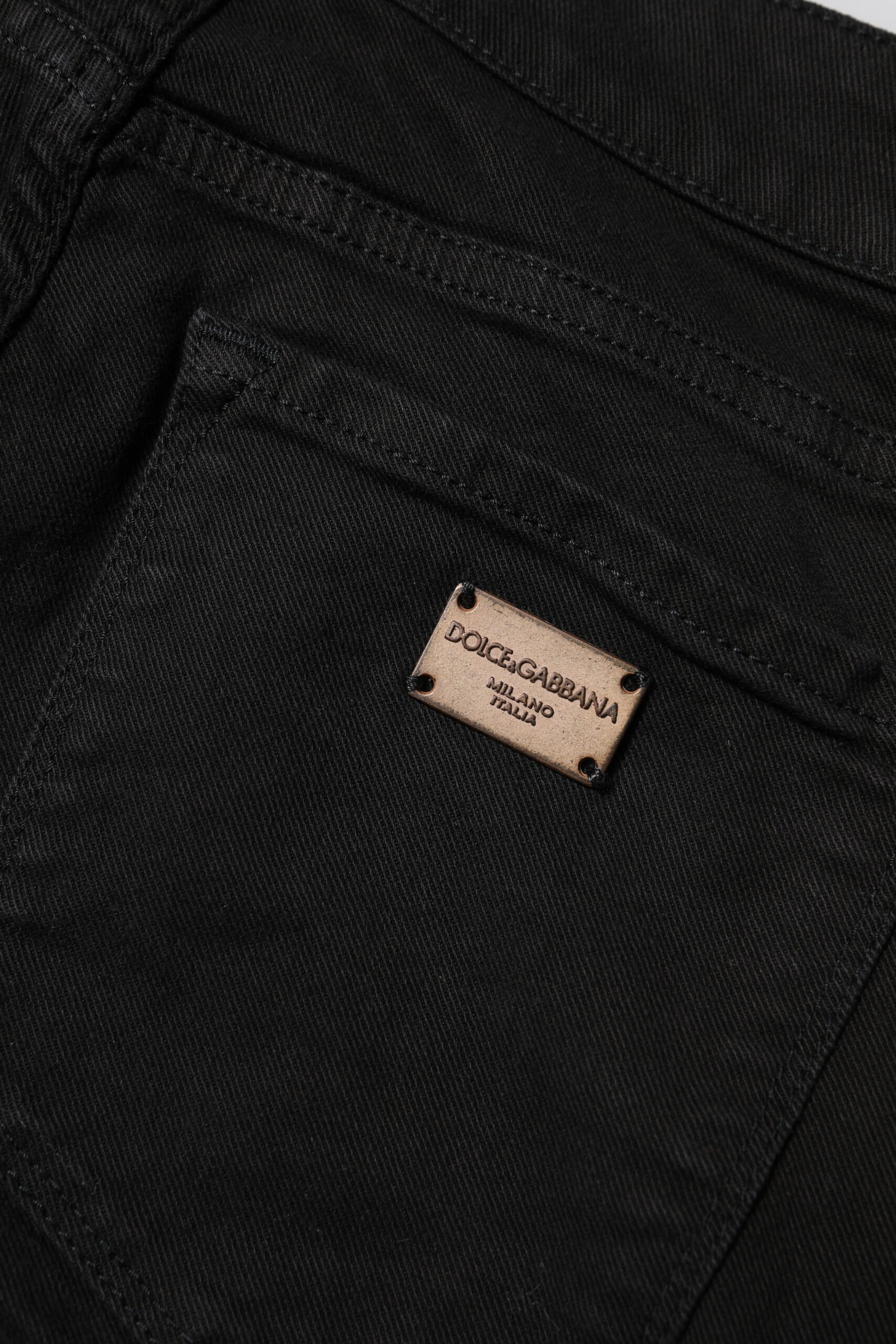Dolce & Gabbana Black Cotton Skinny Mid Waist Denim Jeans - Image 5