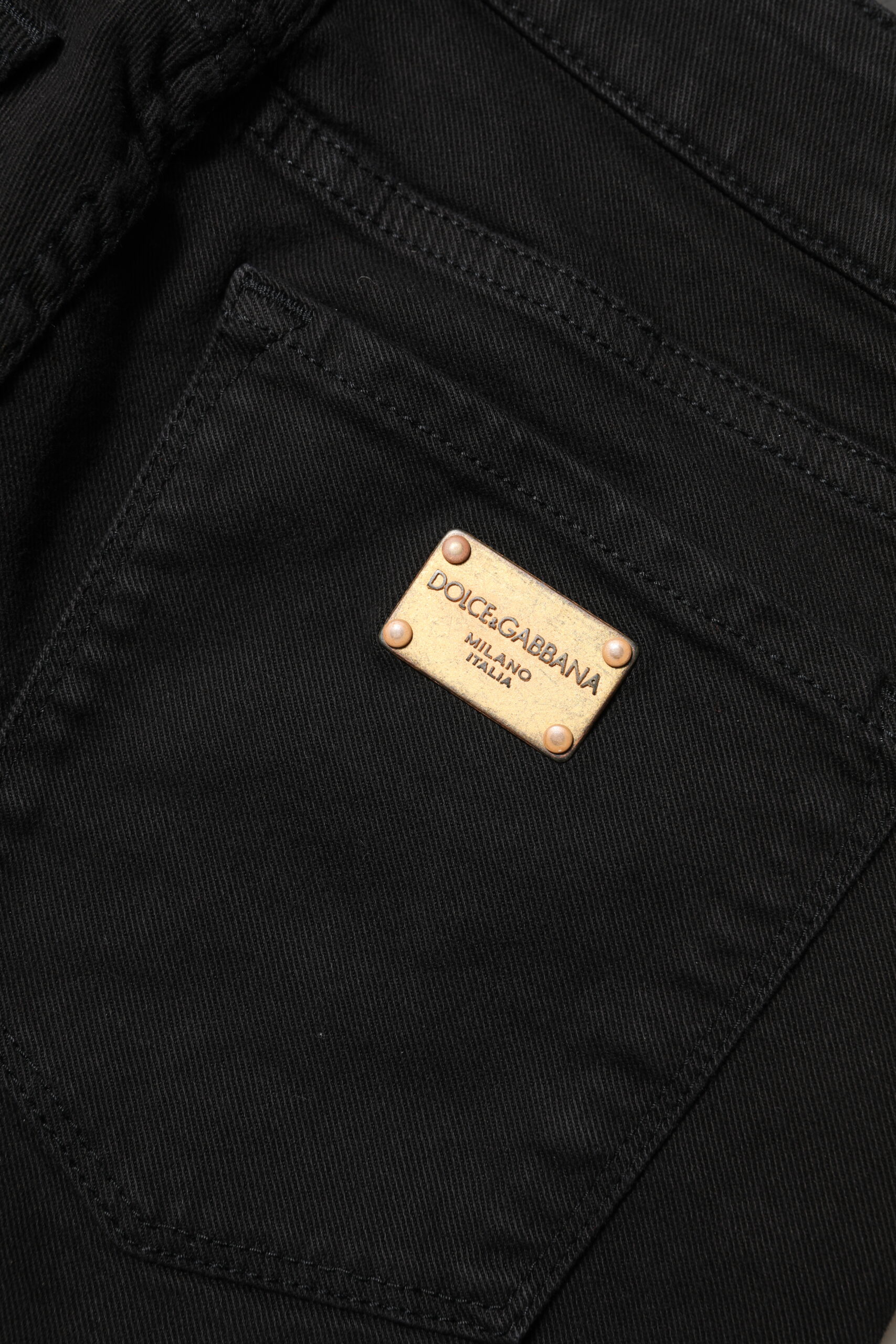 Dolce & Gabbana Black Cotton Skinny Mid Waist Denim Jeans - Image 5