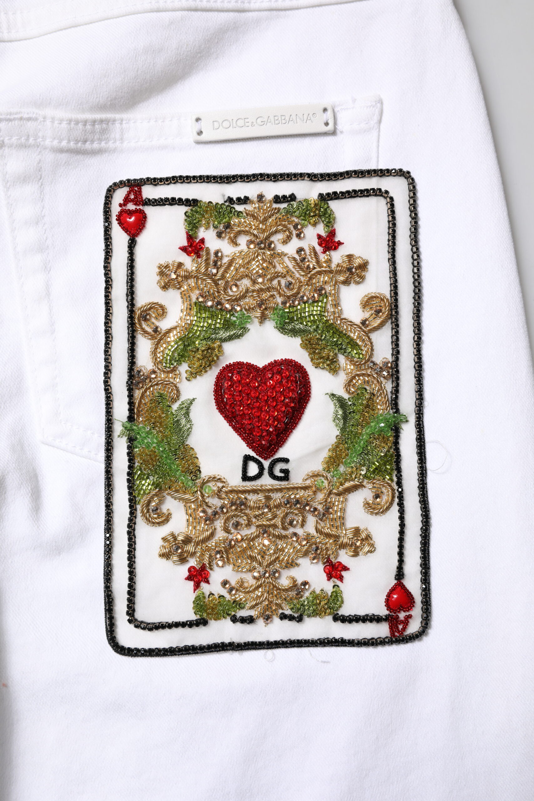 Dolce & Gabbana White GRACE Mid Waisted Skinny Denim Jeans - Image 5