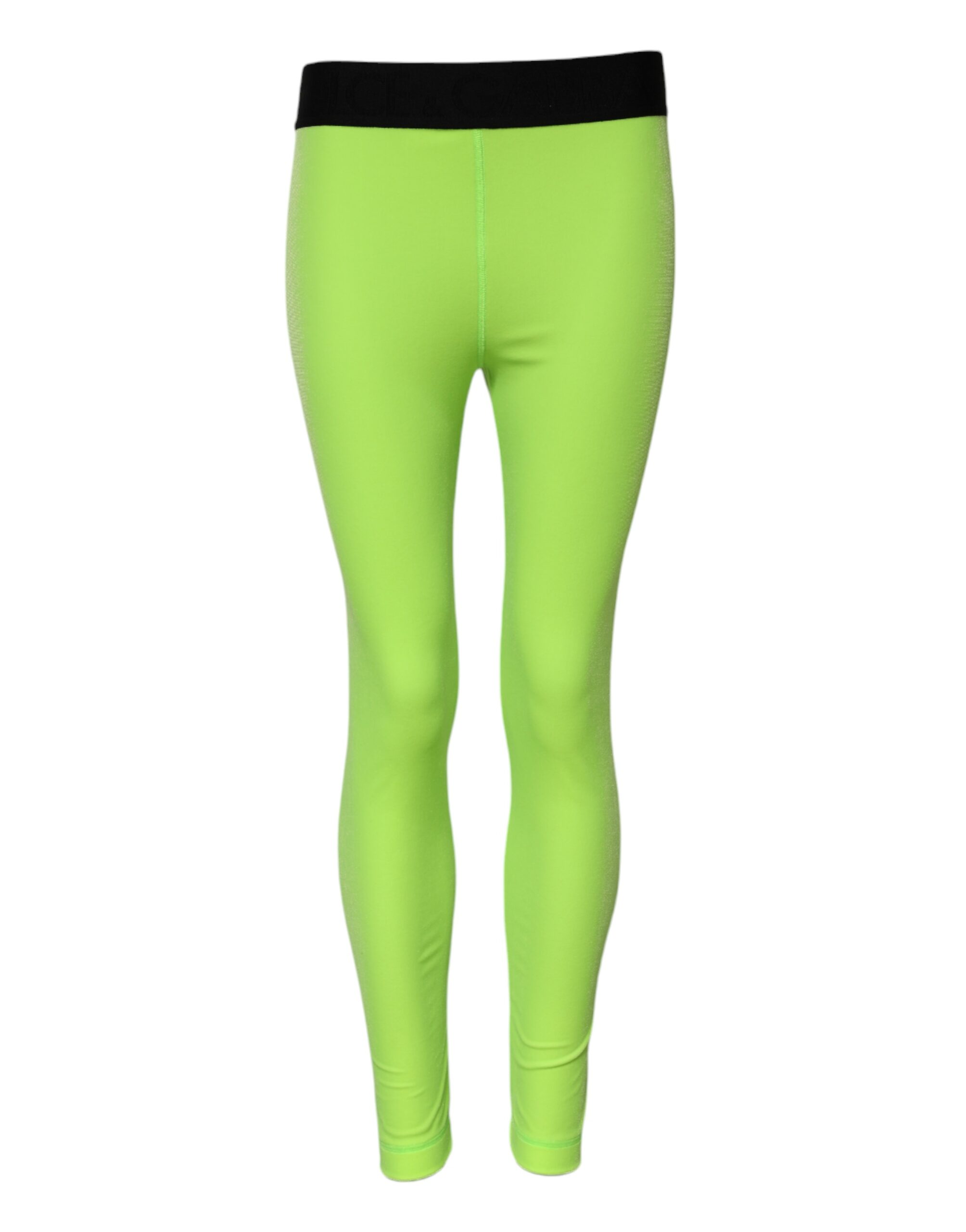 Dolce & Gabbana Green Nylon Slim Fit Leggings Pants - Image 2