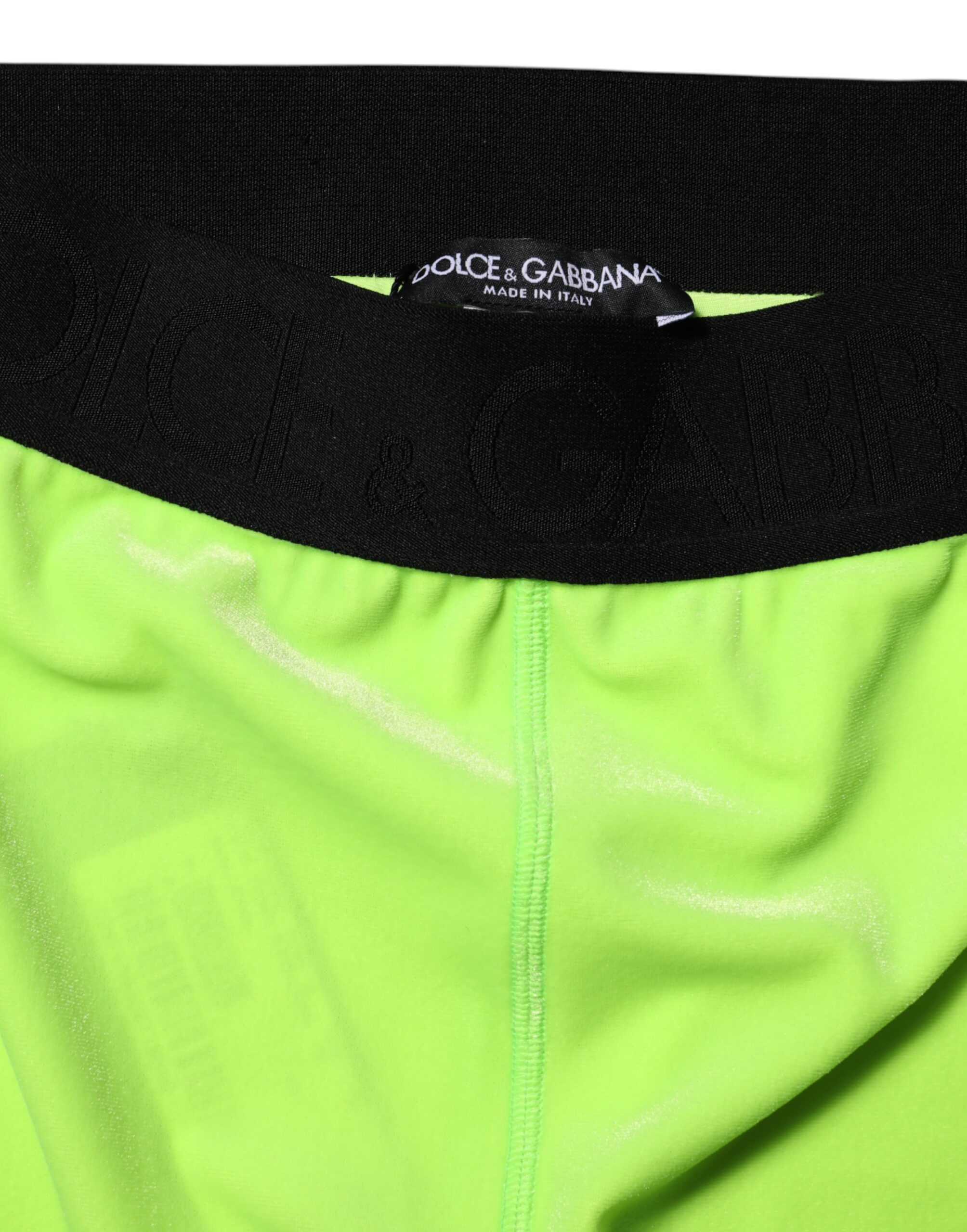 Dolce & Gabbana Green Nylon Slim Fit Leggings Pants - Image 4