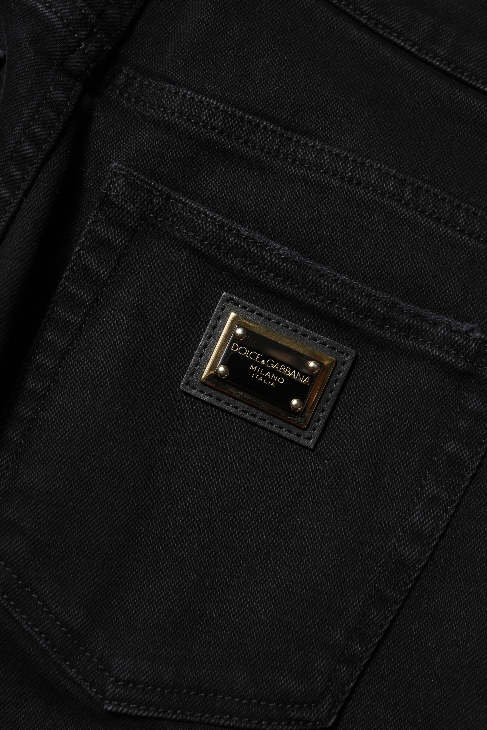 Dolce & Gabbana Black Boyfriend Cotton Flared Denim Jeans - Image 5