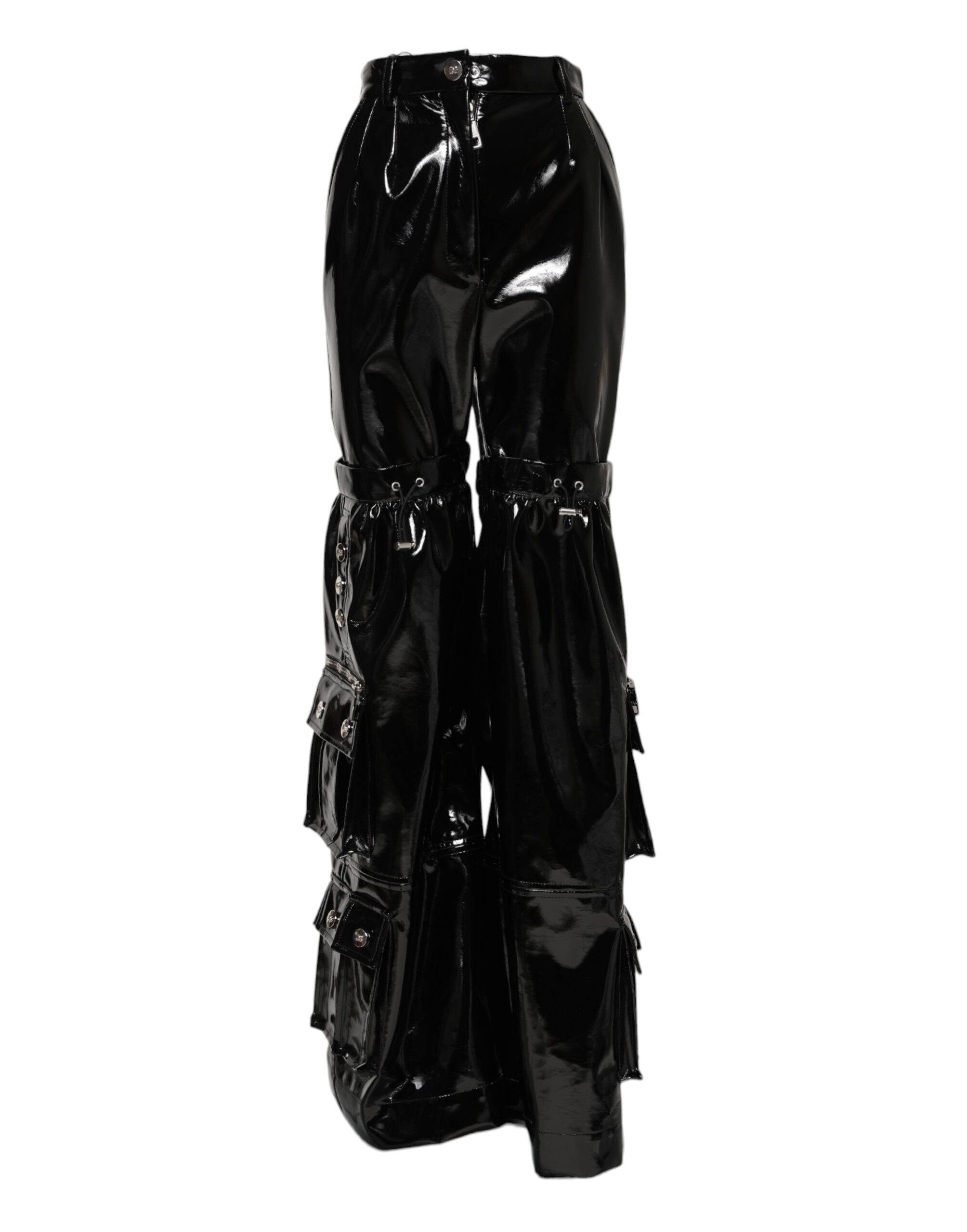 Dolce & Gabbana Black High Waist Cargo Bootcut Pants - Image 2