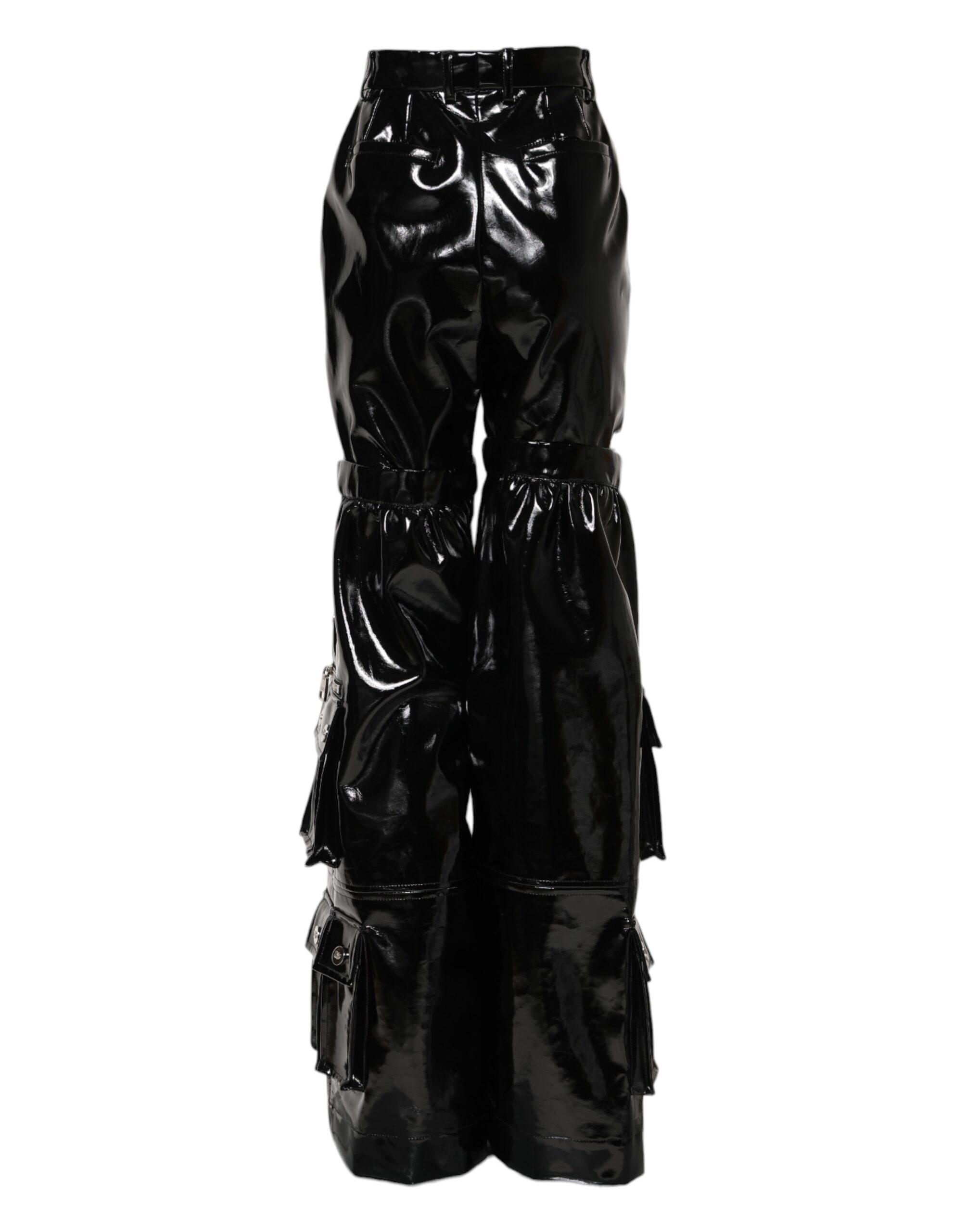 Dolce & Gabbana Black High Waist Cargo Bootcut Pants - Image 3