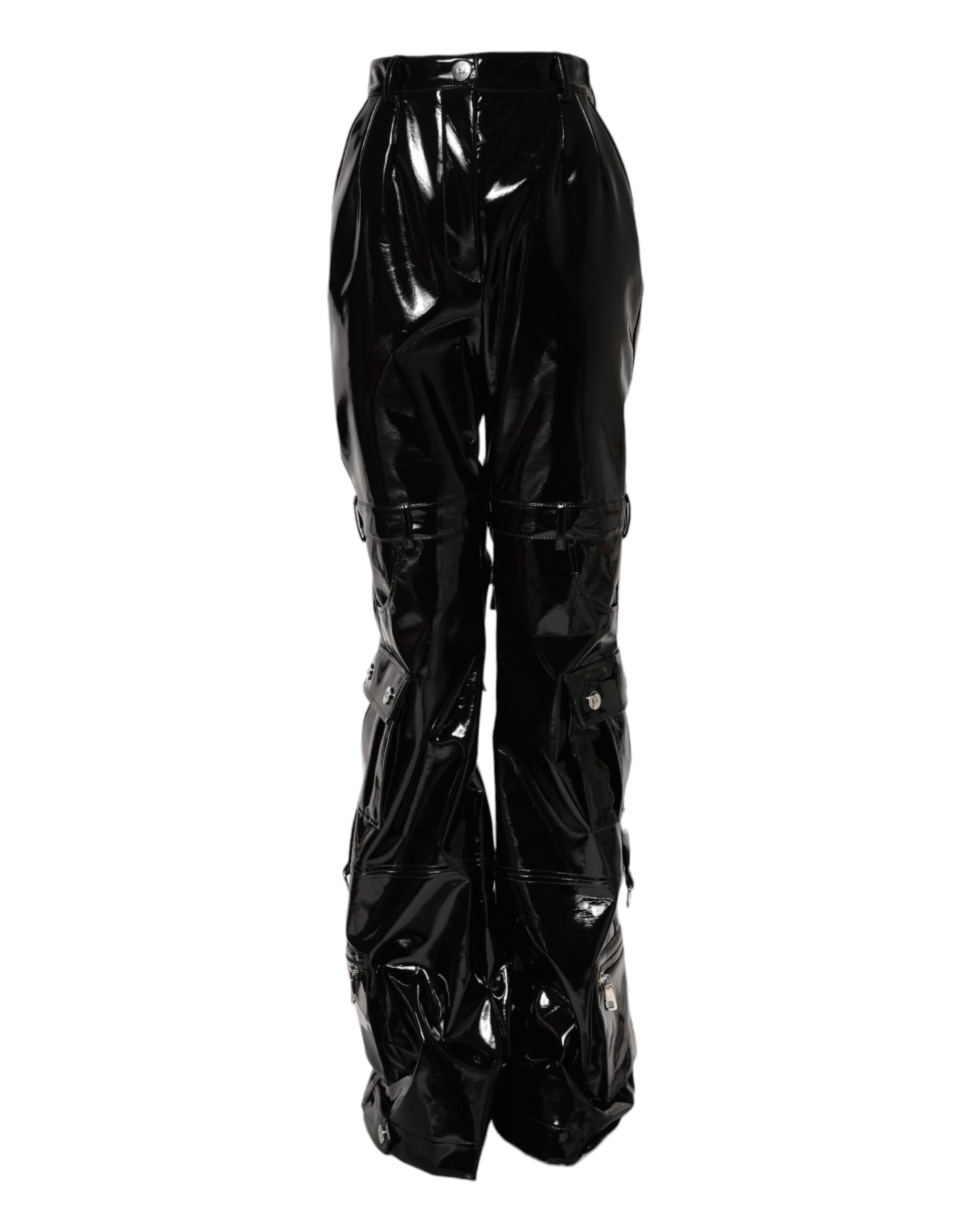 Dolce & Gabbana Black High Waist Cargo Bootcut Pants - Image 2