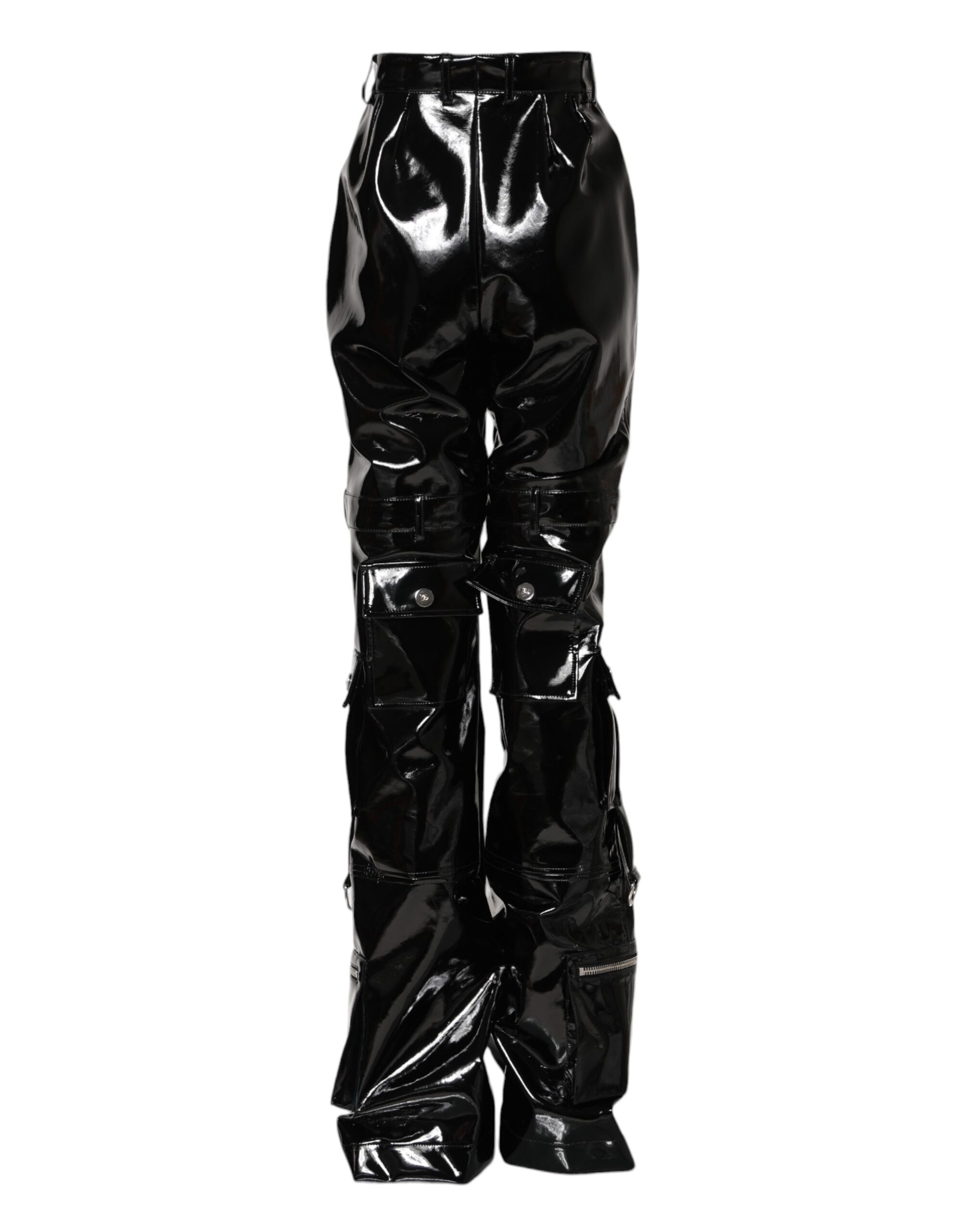 Dolce & Gabbana Black High Waist Cargo Bootcut Pants - Image 3