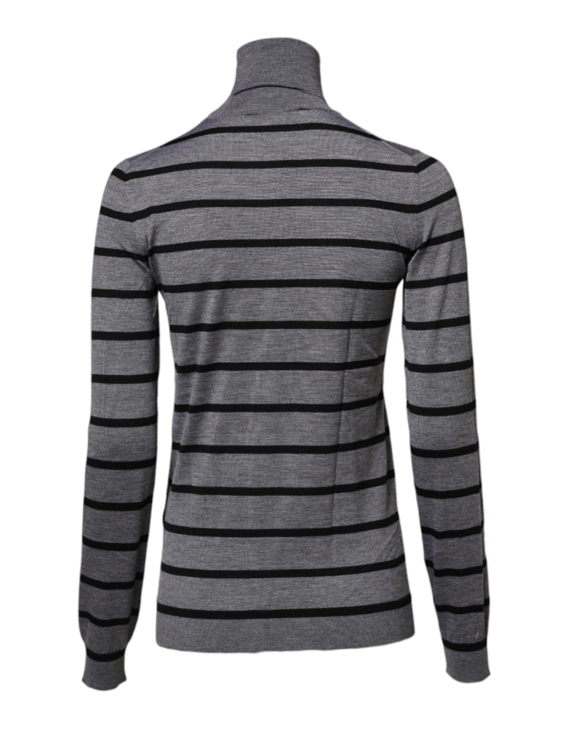 Dolce & Gabbana Gray Floral Embroidery Pullover Sweater - Image 3