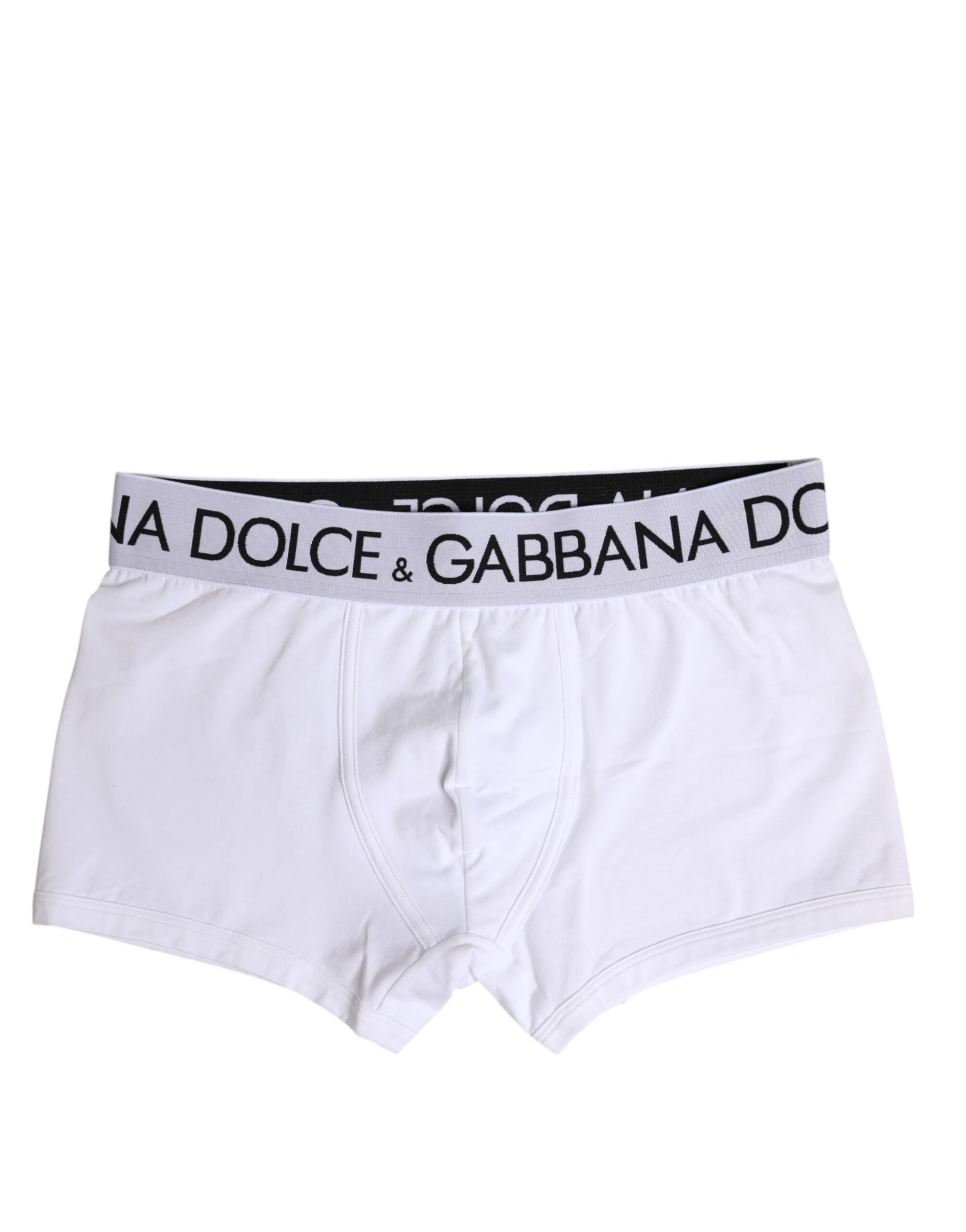 Dolce & Gabbana White Cotton Stretch Regular Boxer Underwear - Image 2