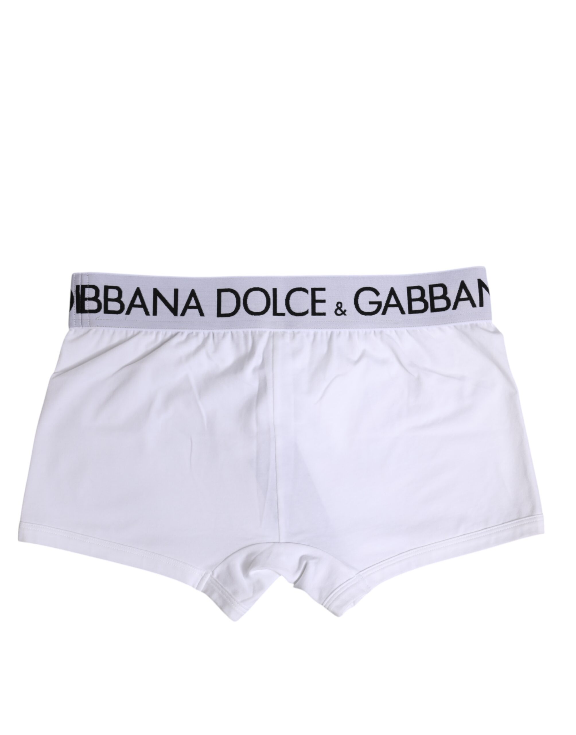 Dolce & Gabbana White Cotton Stretch Regular Boxer Underwear - Image 3