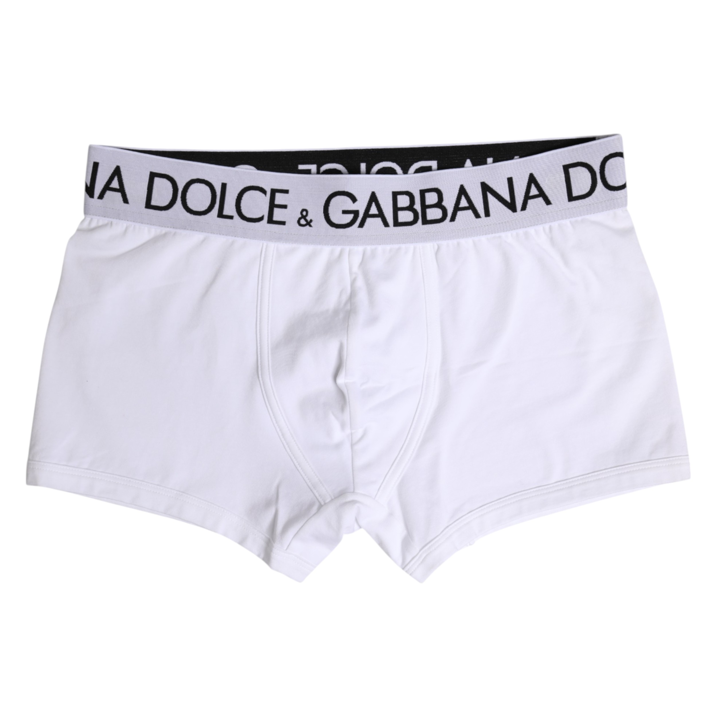 Dolce & Gabbana White Cotton Stretch Regular Boxer Underwear - Image 5