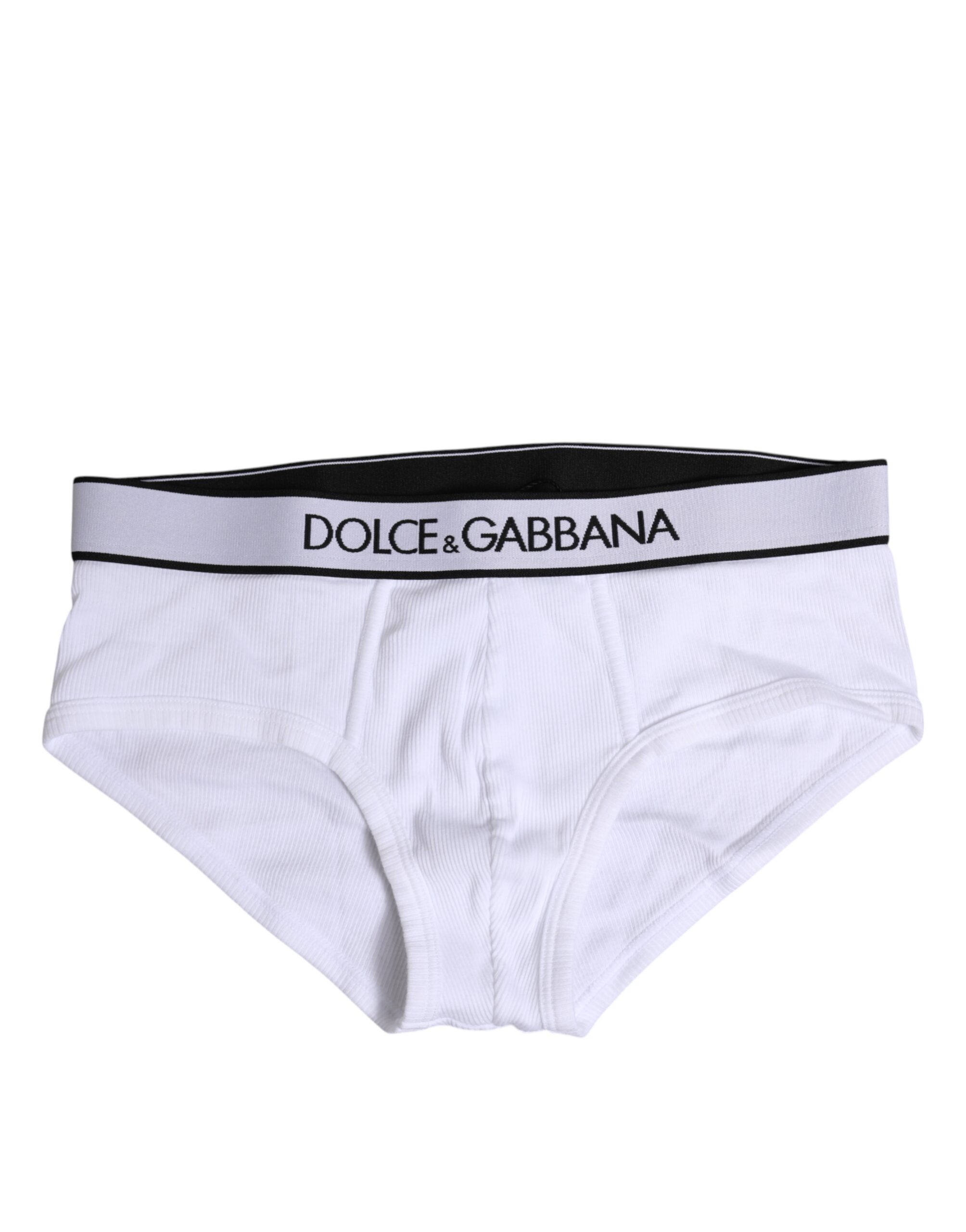 Dolce & Gabbana White Cotton Stretch Regular Brief Underwear