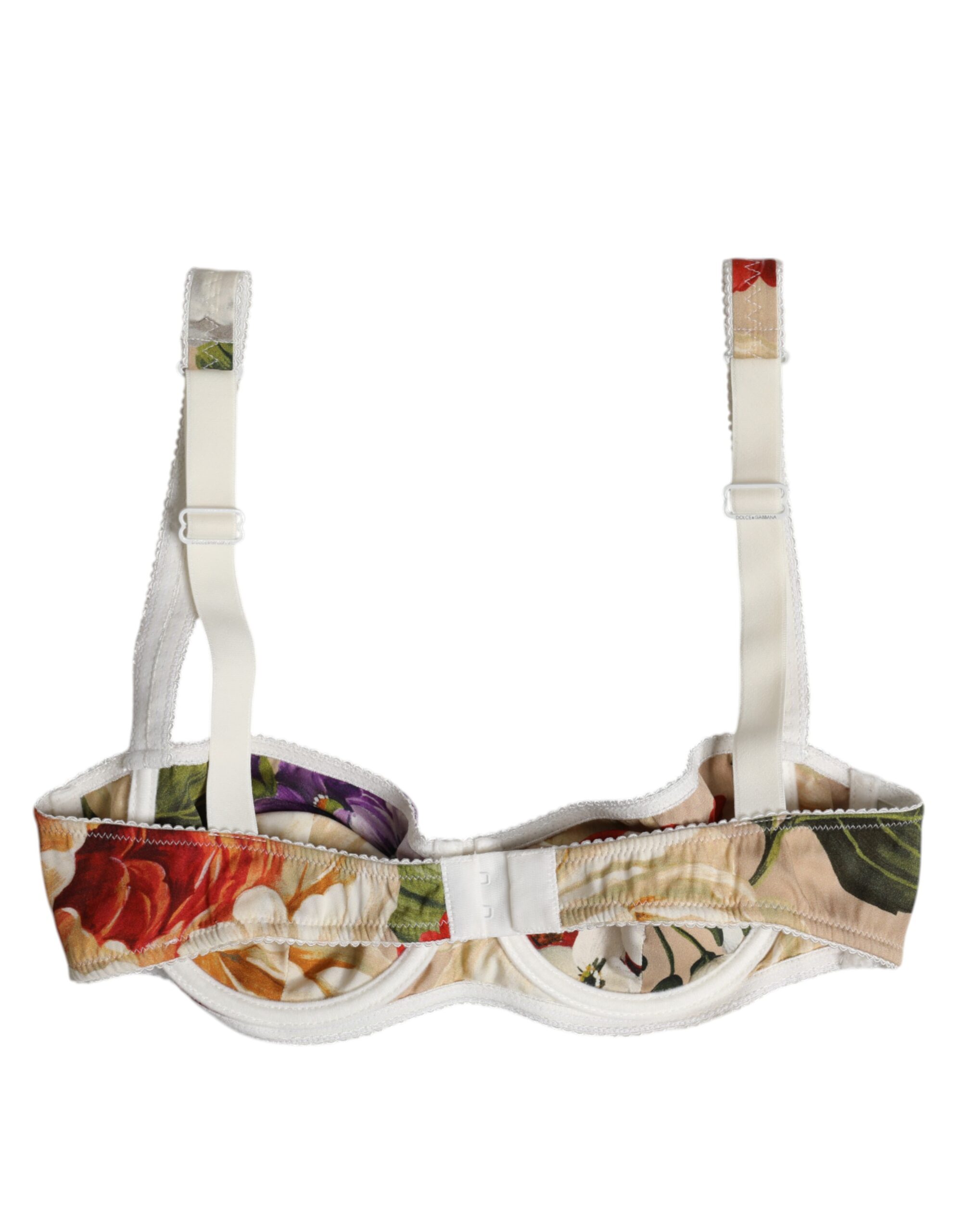 Dolce & Gabbana Beige Floral Balconcino Underwired Bra Underwear - Image 4
