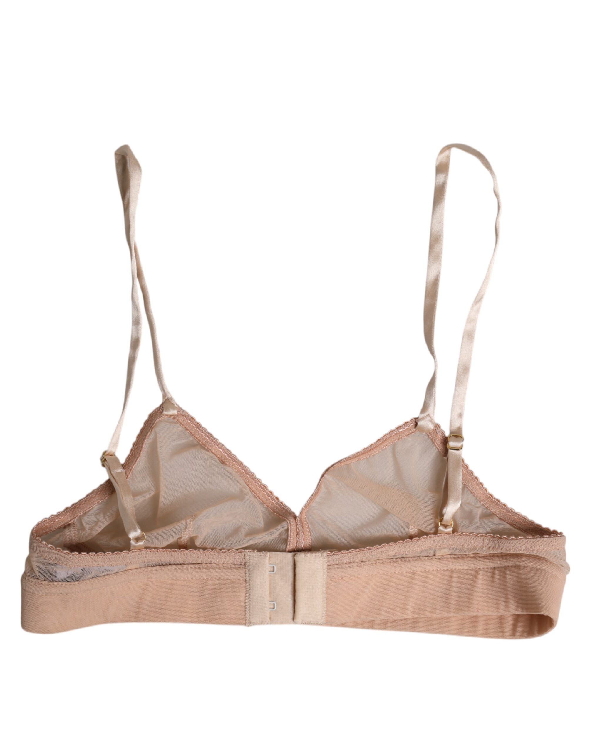 Dolce & Gabbana Powder Pink Nylon DG Logo Non Wire Bra Underwear - Image 4