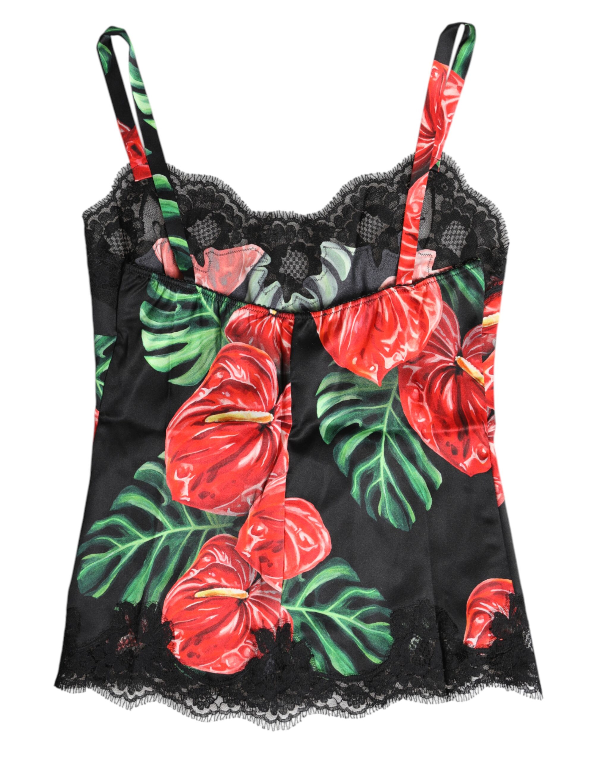 Dolce & Gabbana Multicolor Floral Silk Tank Lingerie Underwear - Image 3