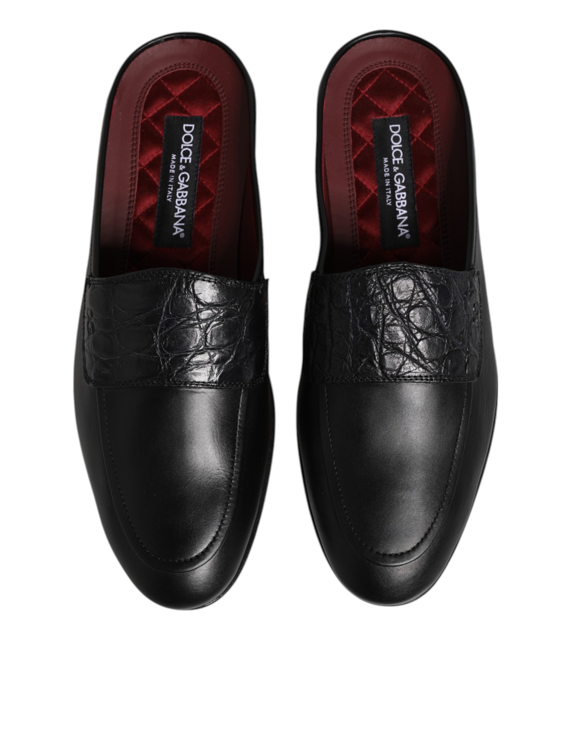 Dolce & Gabbana Black Calfskin Leather Slip On Loafers Shoes - Image 3