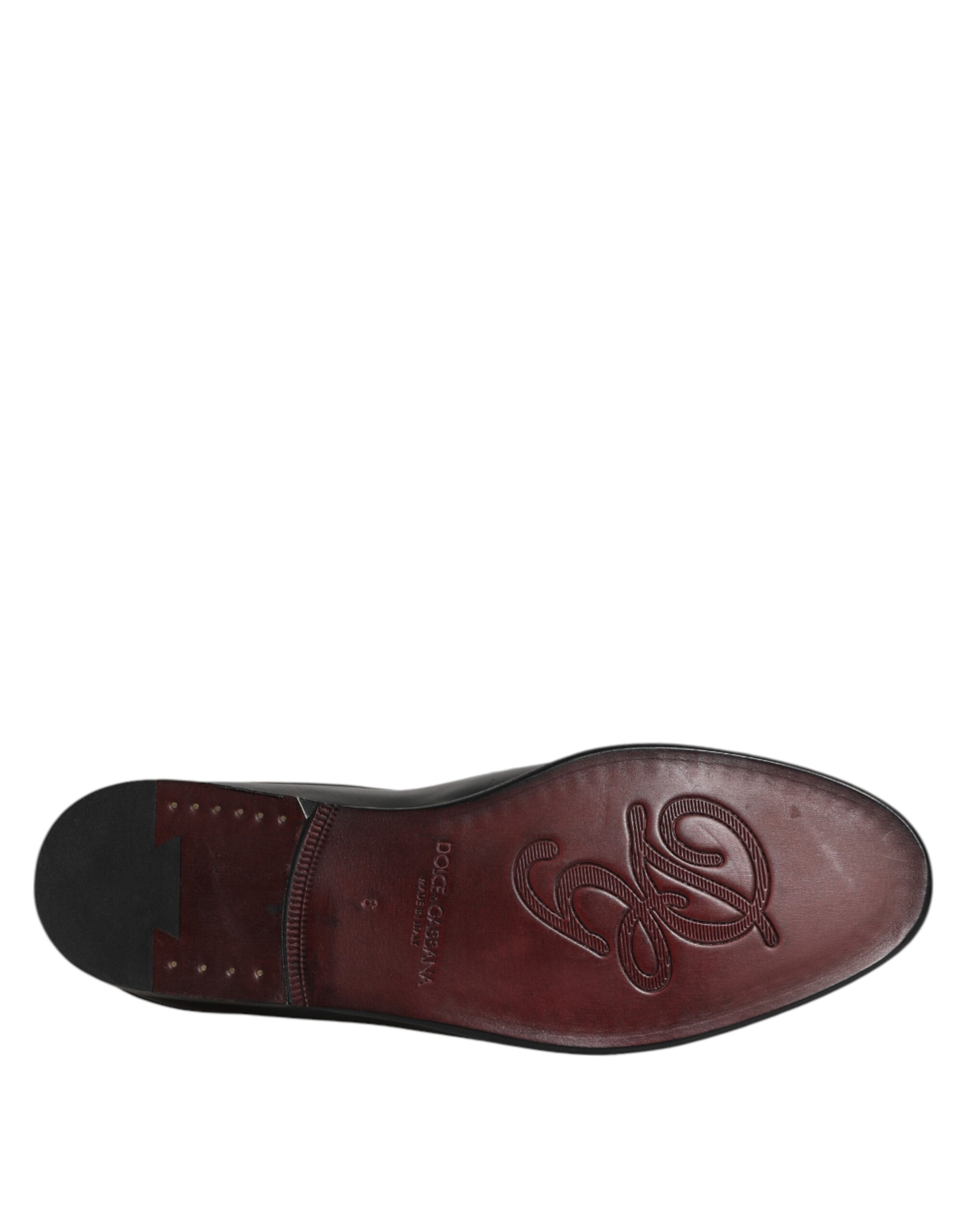 Dolce & Gabbana Black Calfskin Leather Slip On Loafers Shoes - Image 8
