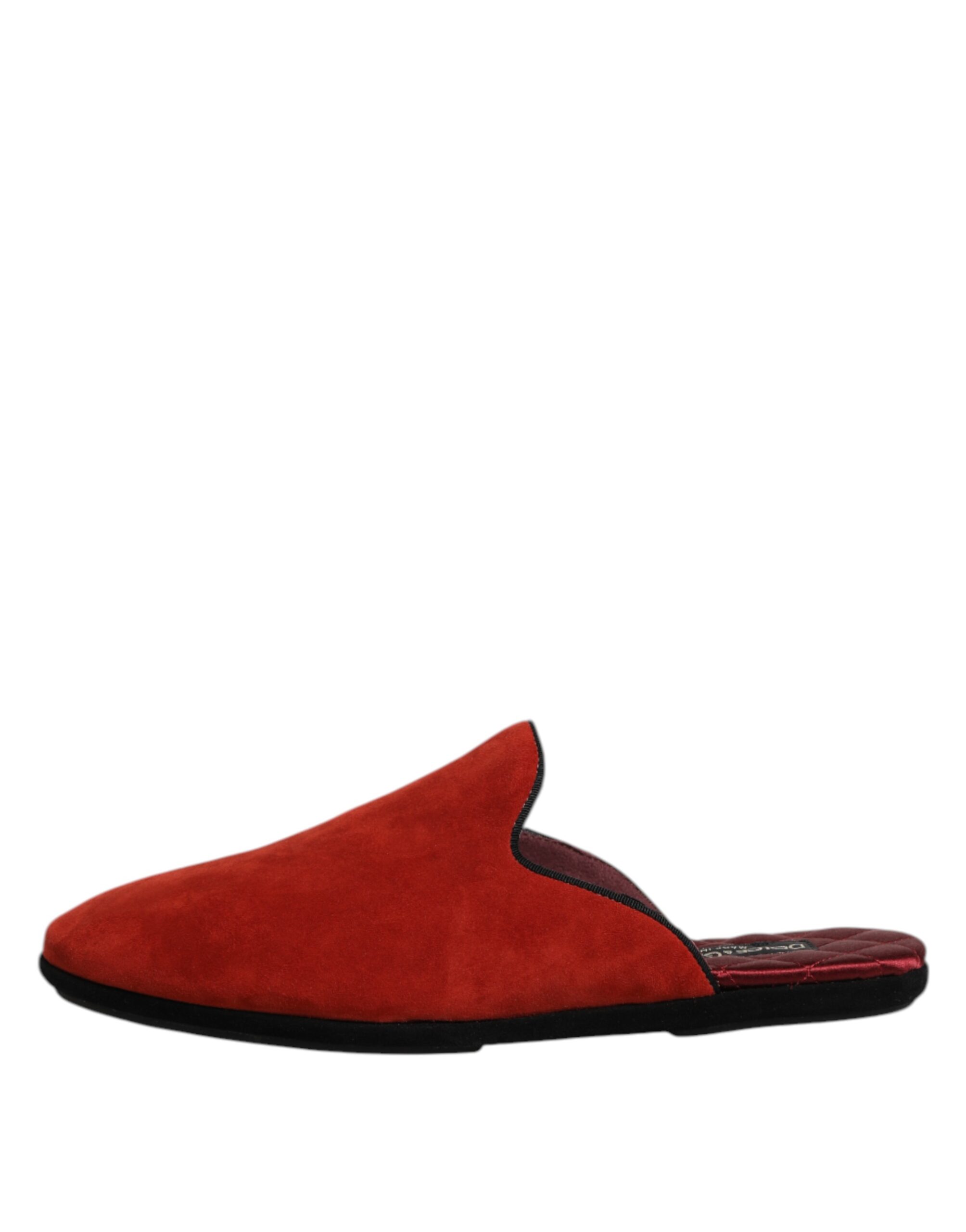 Dolce & Gabbana Orange Suede Slides Flat Slipper Shoes - Image 6