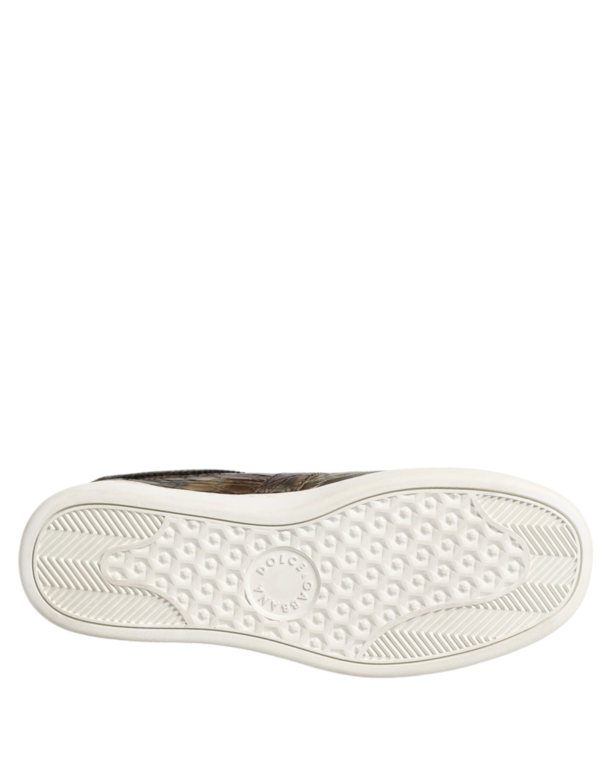 Dolce & Gabbana Brown Exotic Leather Low Top Sneakers Shoes - Image 8