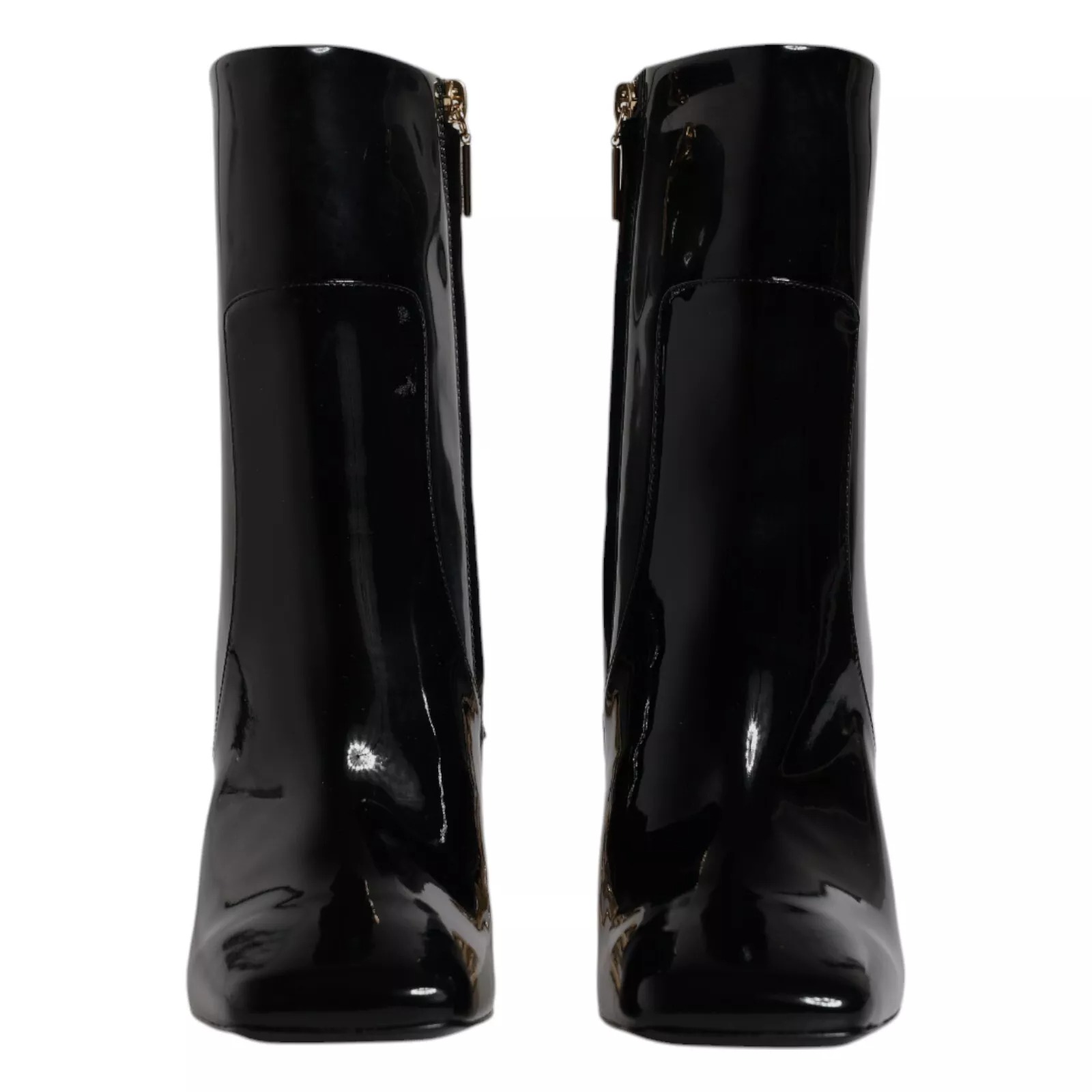 Dolce & Gabbana Black Jackie Leather Mid Calf Boots Shoes - Image 8