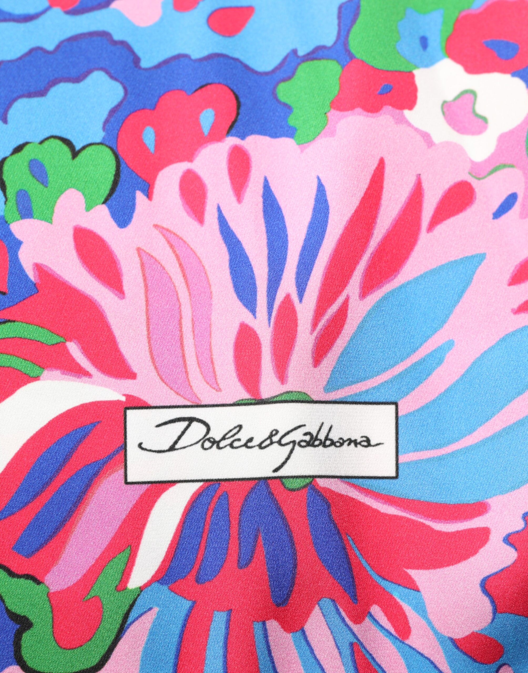 Dolce & Gabbana Multicolor Floral Printed Tunic Blouse Top - Image 7