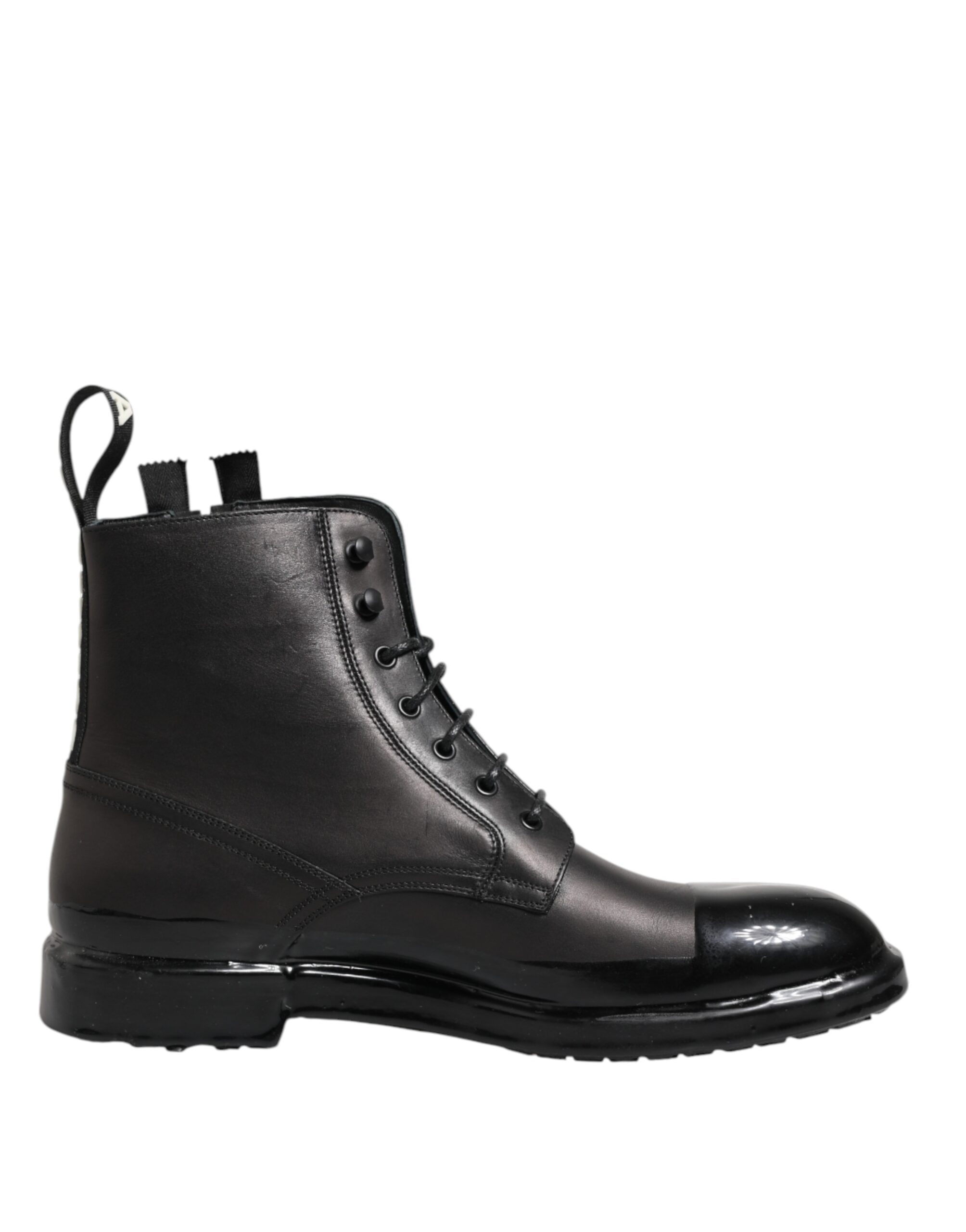 Dolce & Gabbana Brown Black Lace Up Mid Calf Men Boots Shoes - Image 7