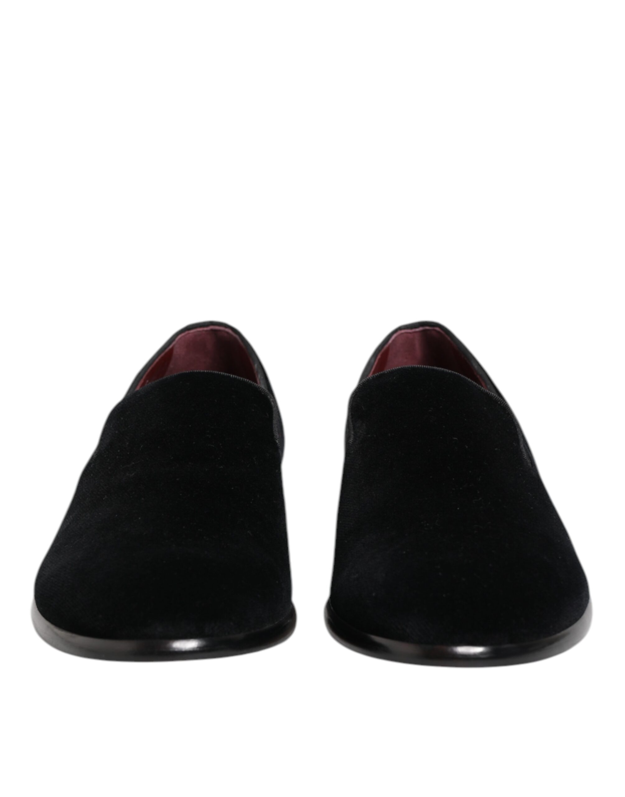 Dolce & Gabbana Black Velvet Loafers Formal Men Dress Shoes - Image 2
