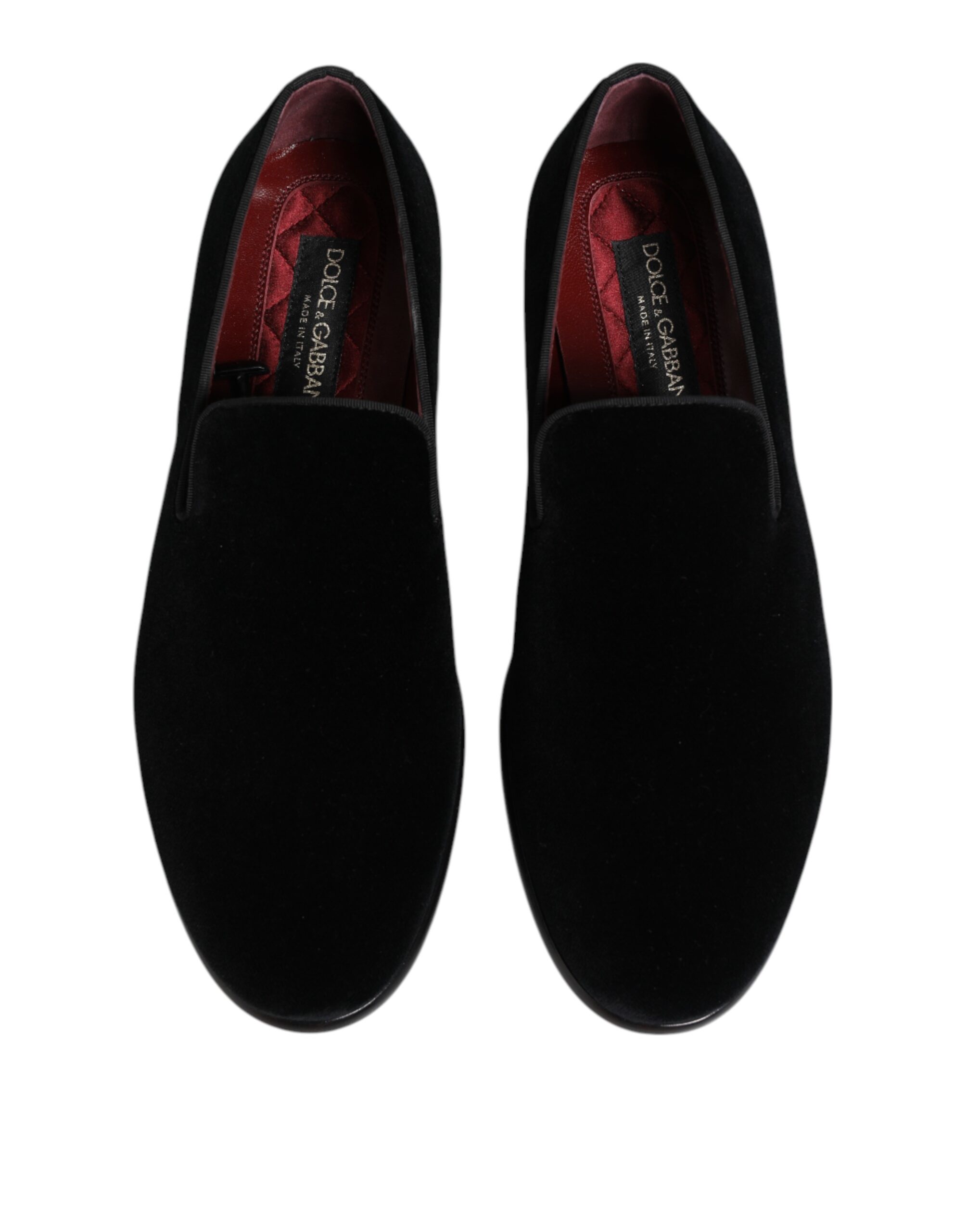 Dolce & Gabbana Black Velvet Loafers Formal Men Dress Shoes - Image 3