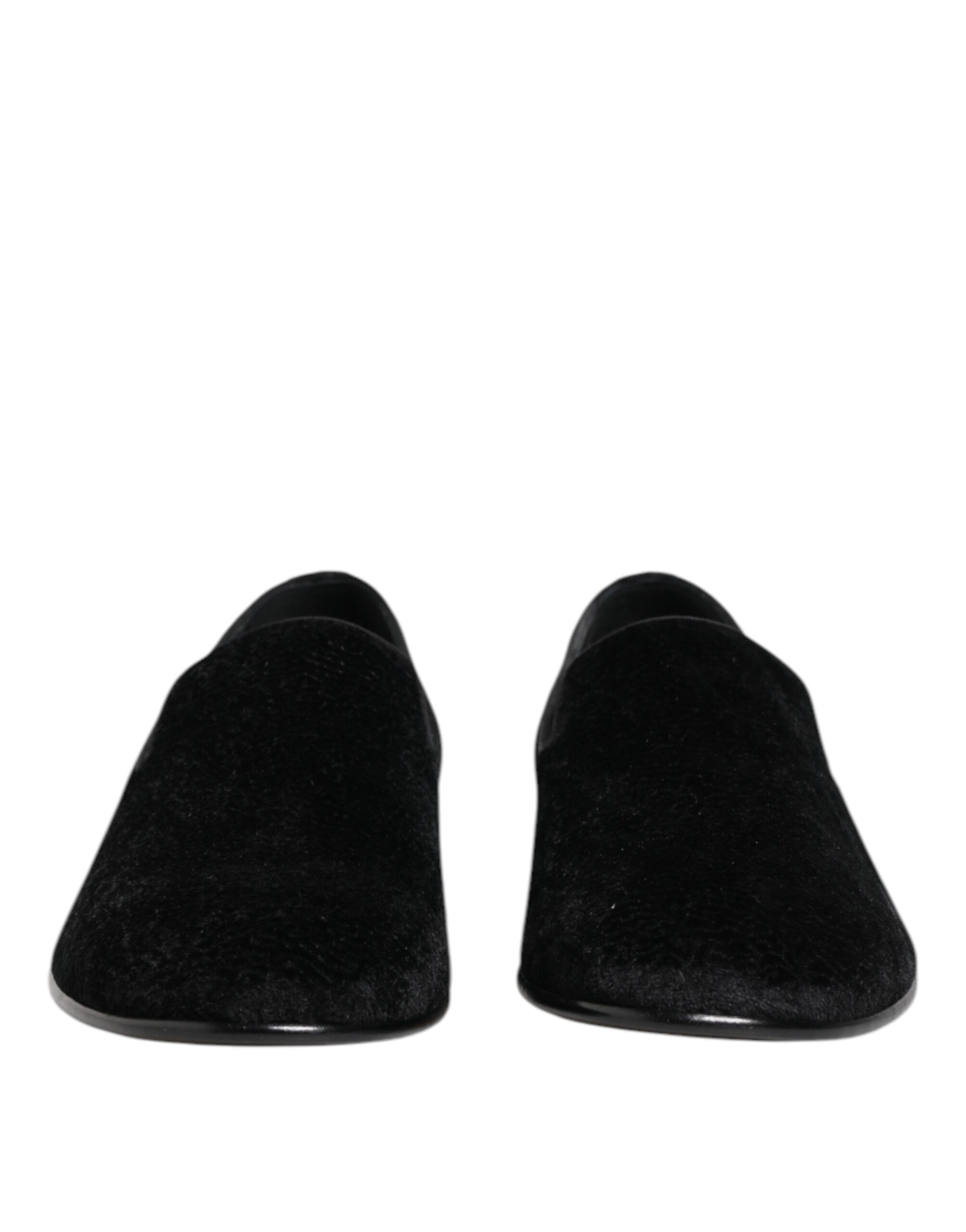 Dolce & Gabbana Black Jacquard Loafers Formal Men Dress Shoes - Image 2