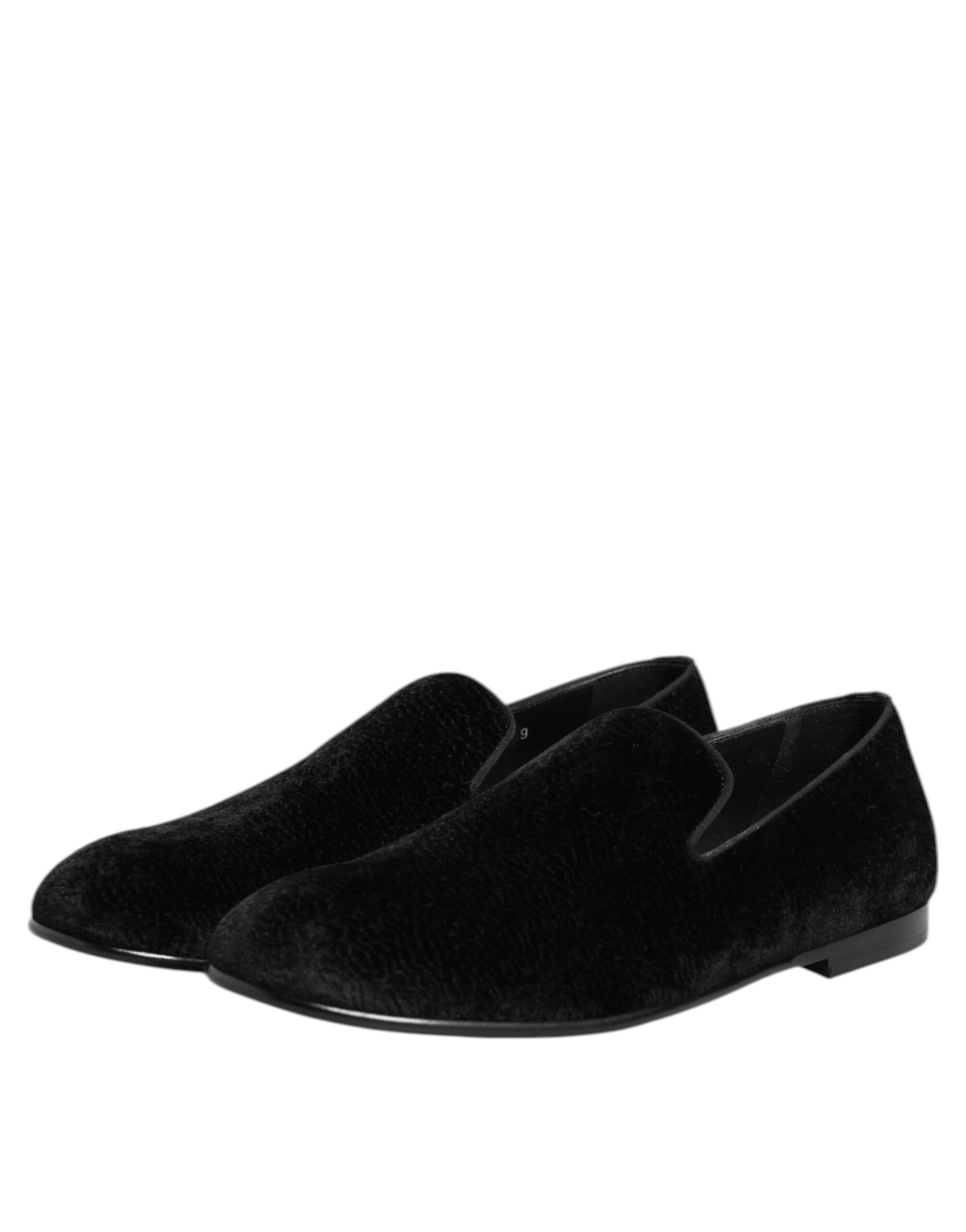 Dolce & Gabbana Black Jacquard Loafers Formal Men Dress Shoes - Image 4