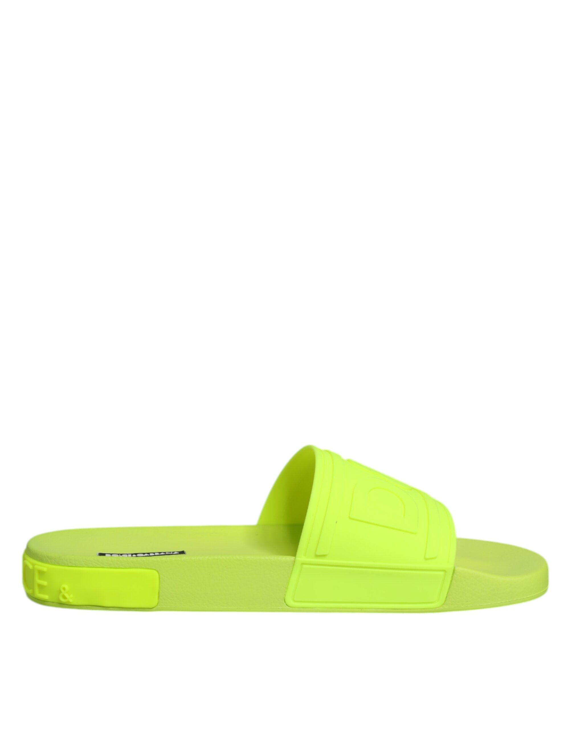 Dolce & Gabbana Green Rubber Slides Sandals Beachwear Shoes - Image 7