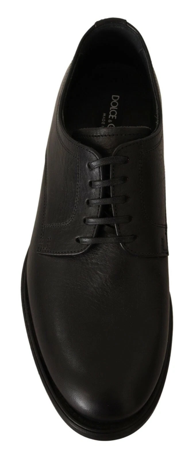 Dolce & Gabbana Black Lace Up Leather Men Formal Derby Shoes - Image 2