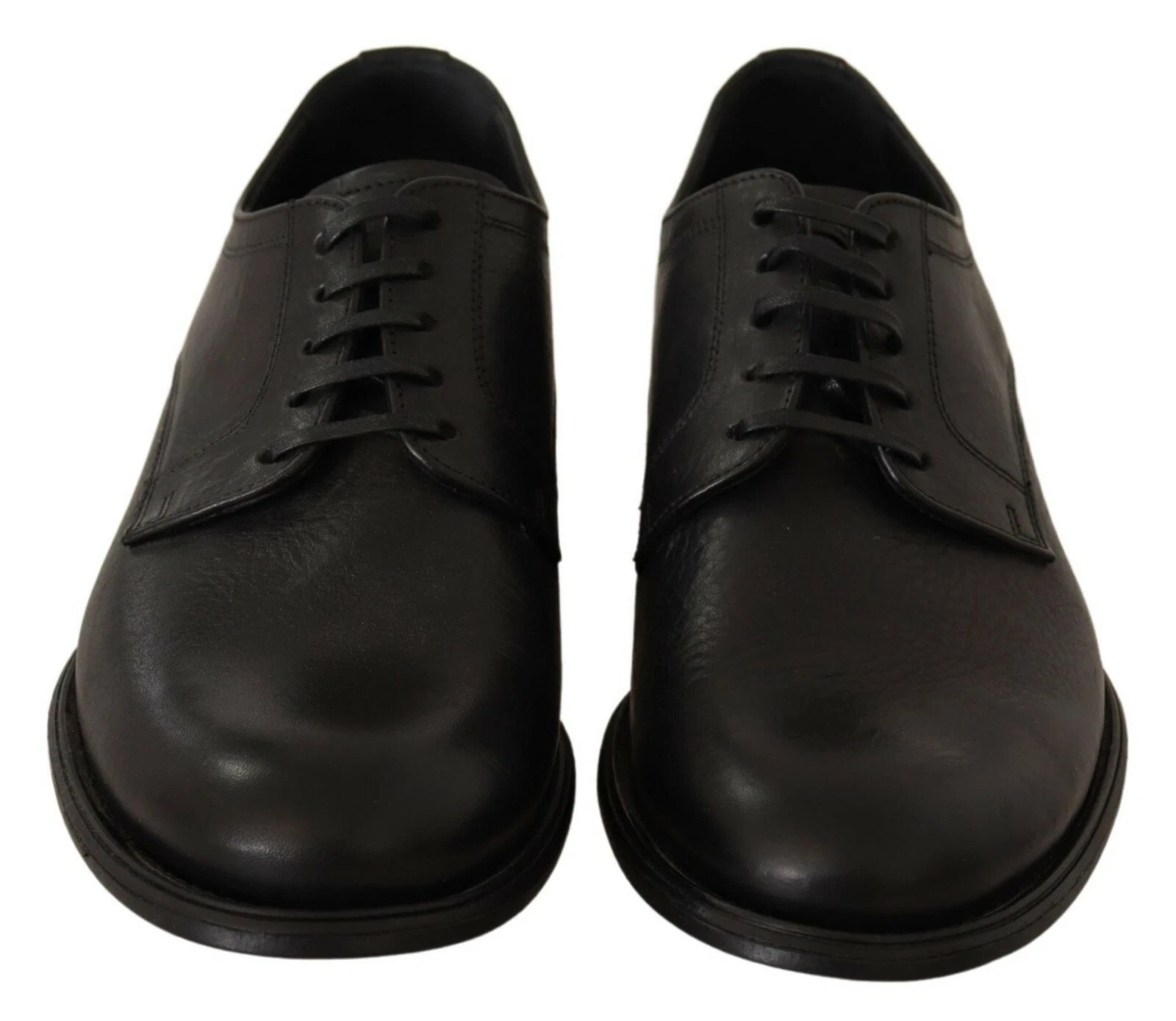 Dolce & Gabbana Black Lace Up Leather Men Formal Derby Shoes - Image 7