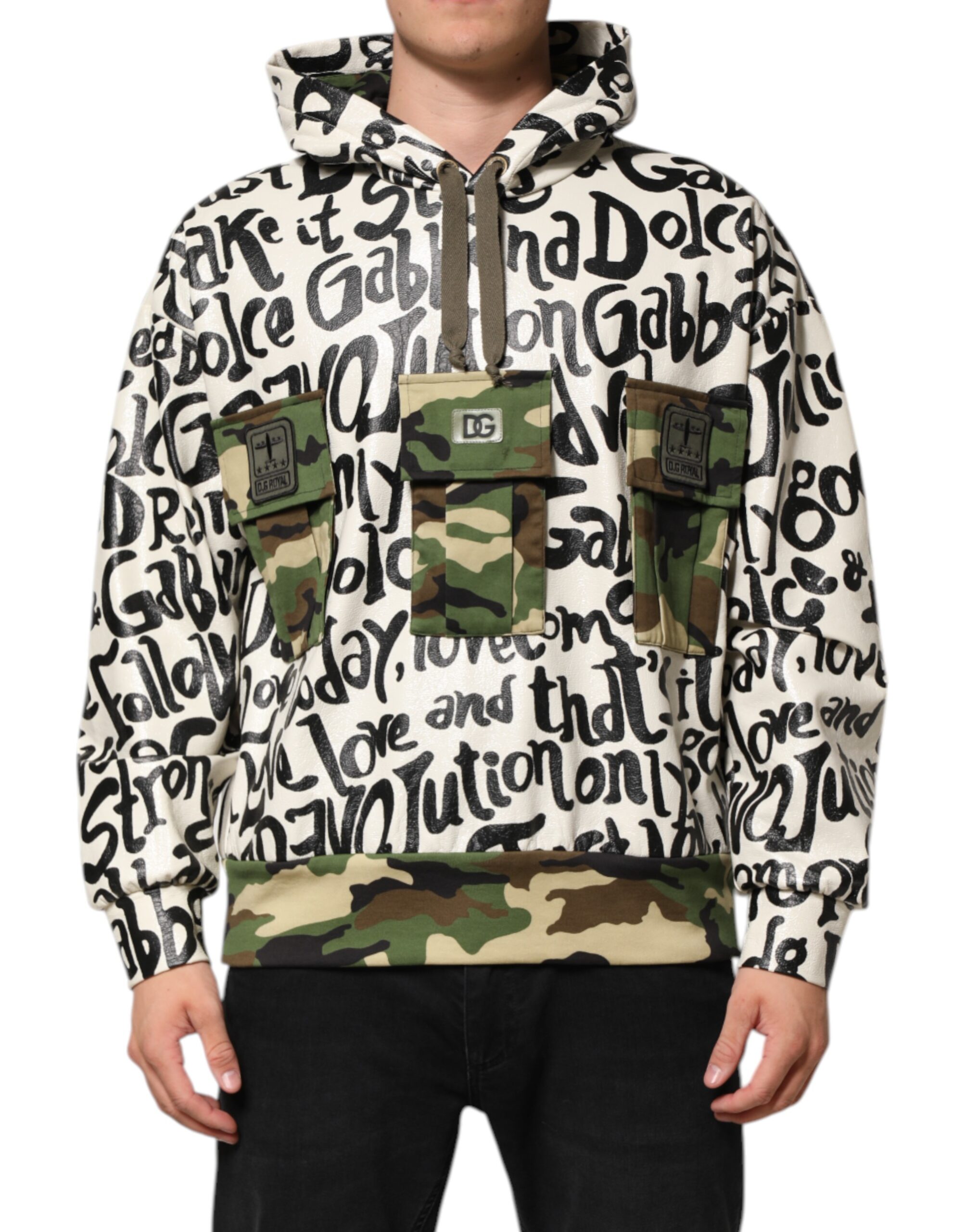 Dolce & Gabbana Multicolor Hooded DGMania Sweatshirt Sweater - Image 2