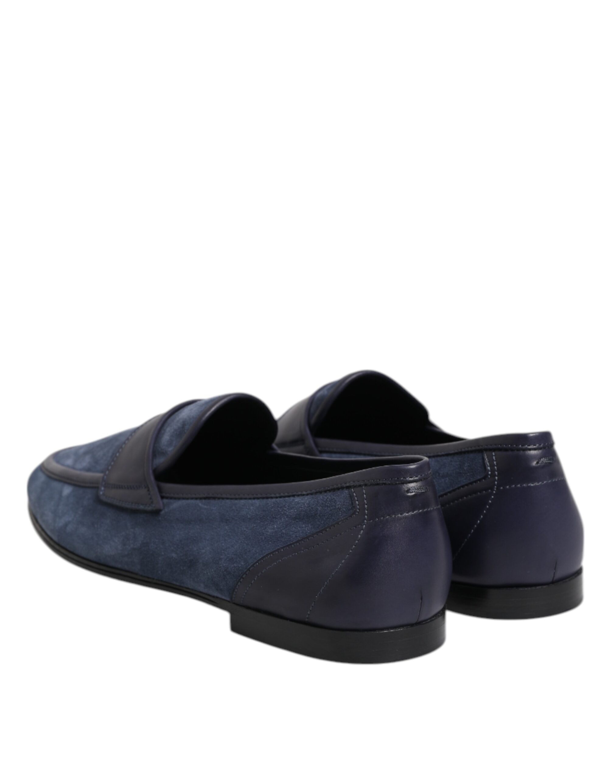 Dolce & Gabbana Blue Suede Leather Loafers Moccasin Shoes - Image 5