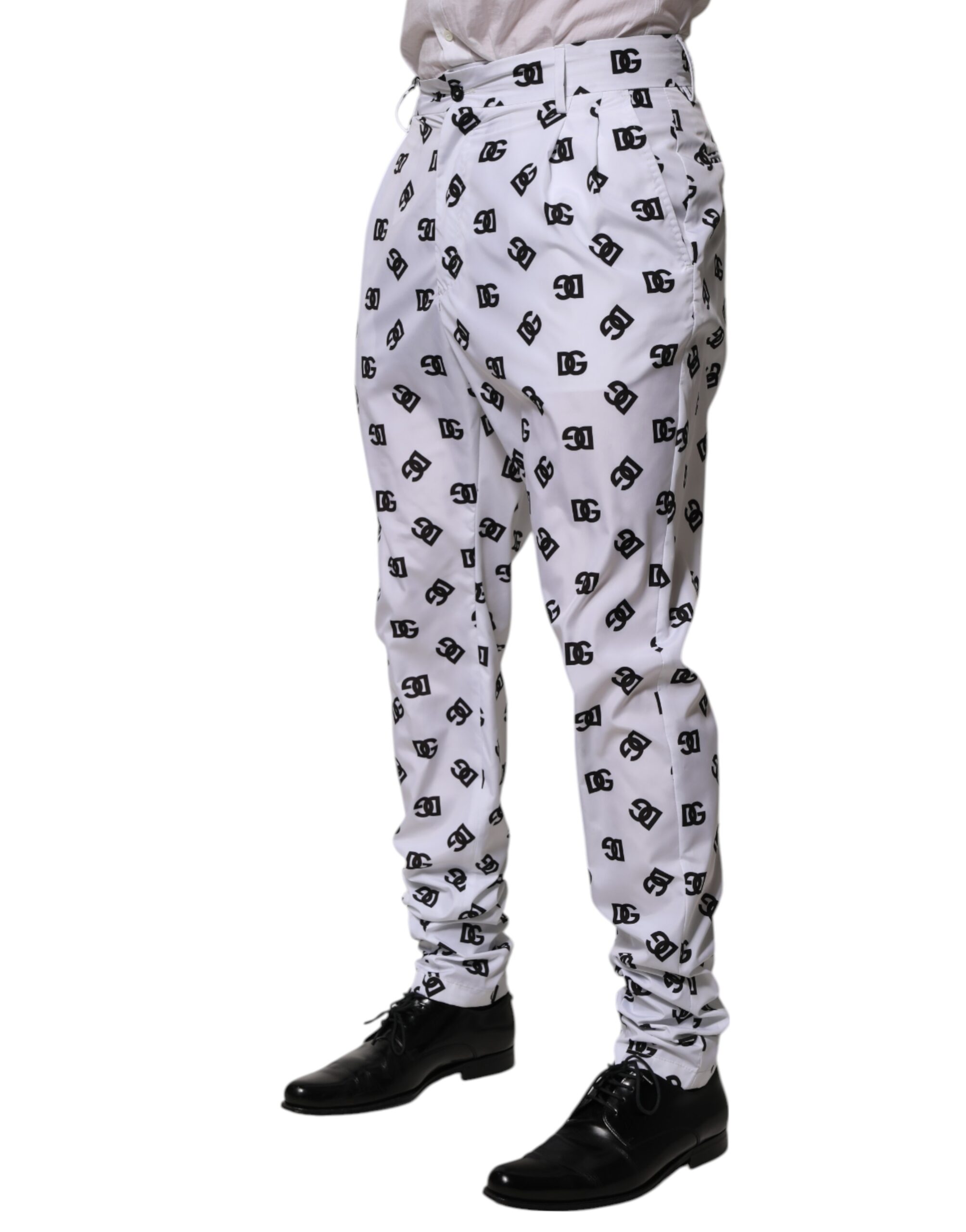 Dolce & Gabbana White Logo Cotton Skinny Denim Trouser Pants - Image 3