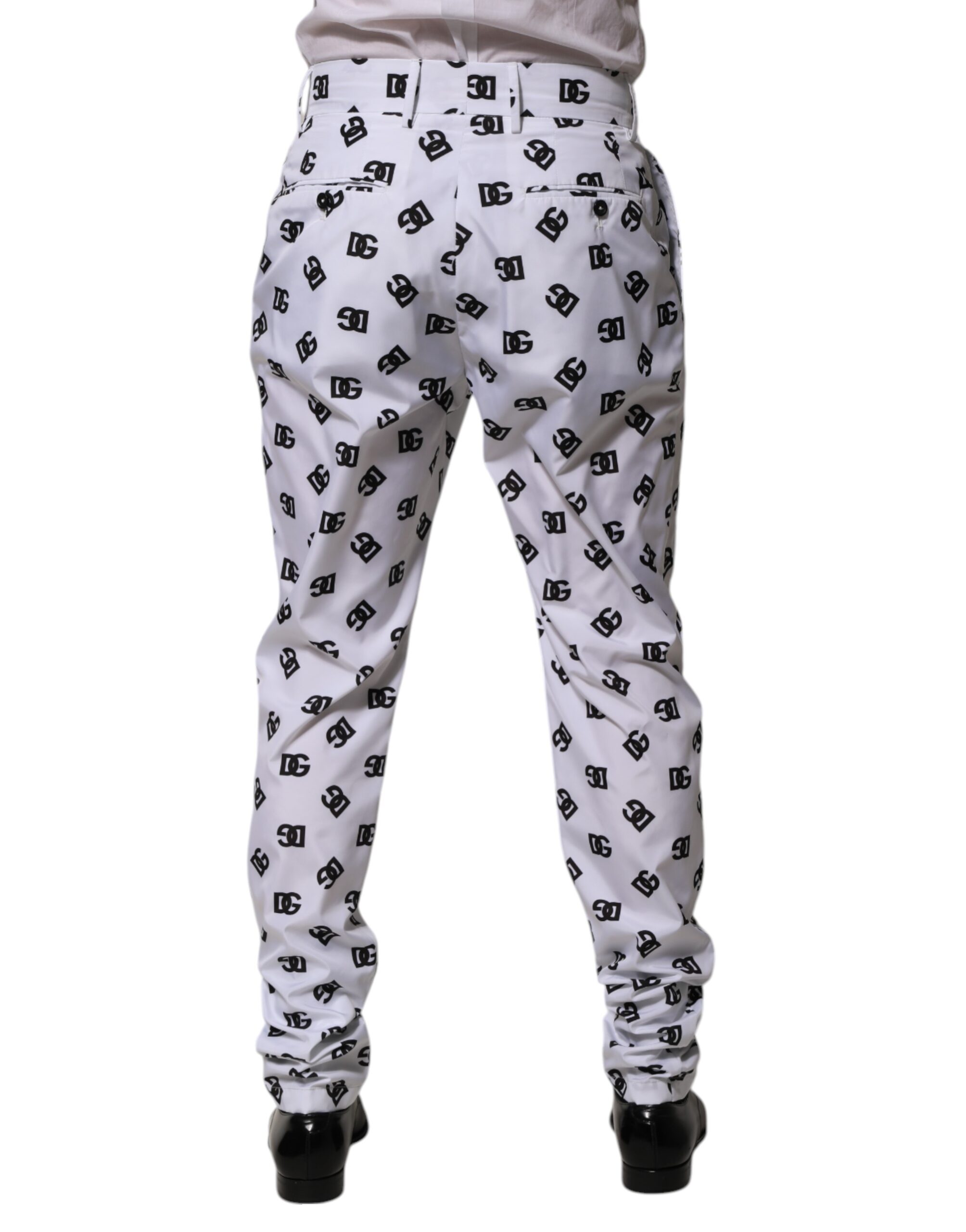 Dolce & Gabbana White Logo Cotton Skinny Denim Trouser Pants - Image 4
