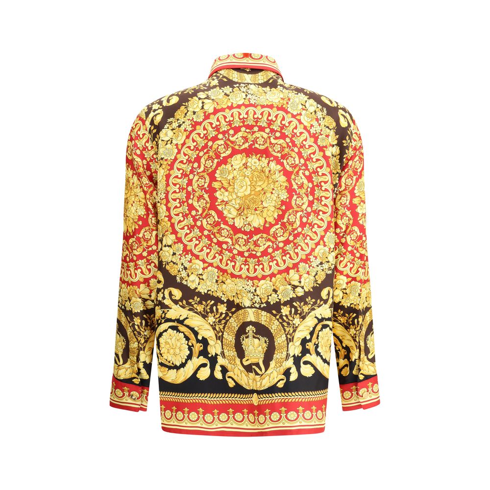 Versace Multicolor Silk Pattern Shirt - Image 2