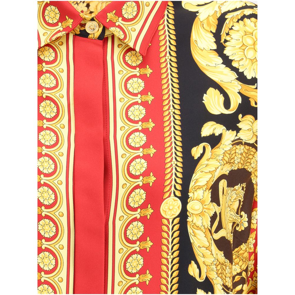 Versace Multicolor Silk Pattern Shirt - Image 3