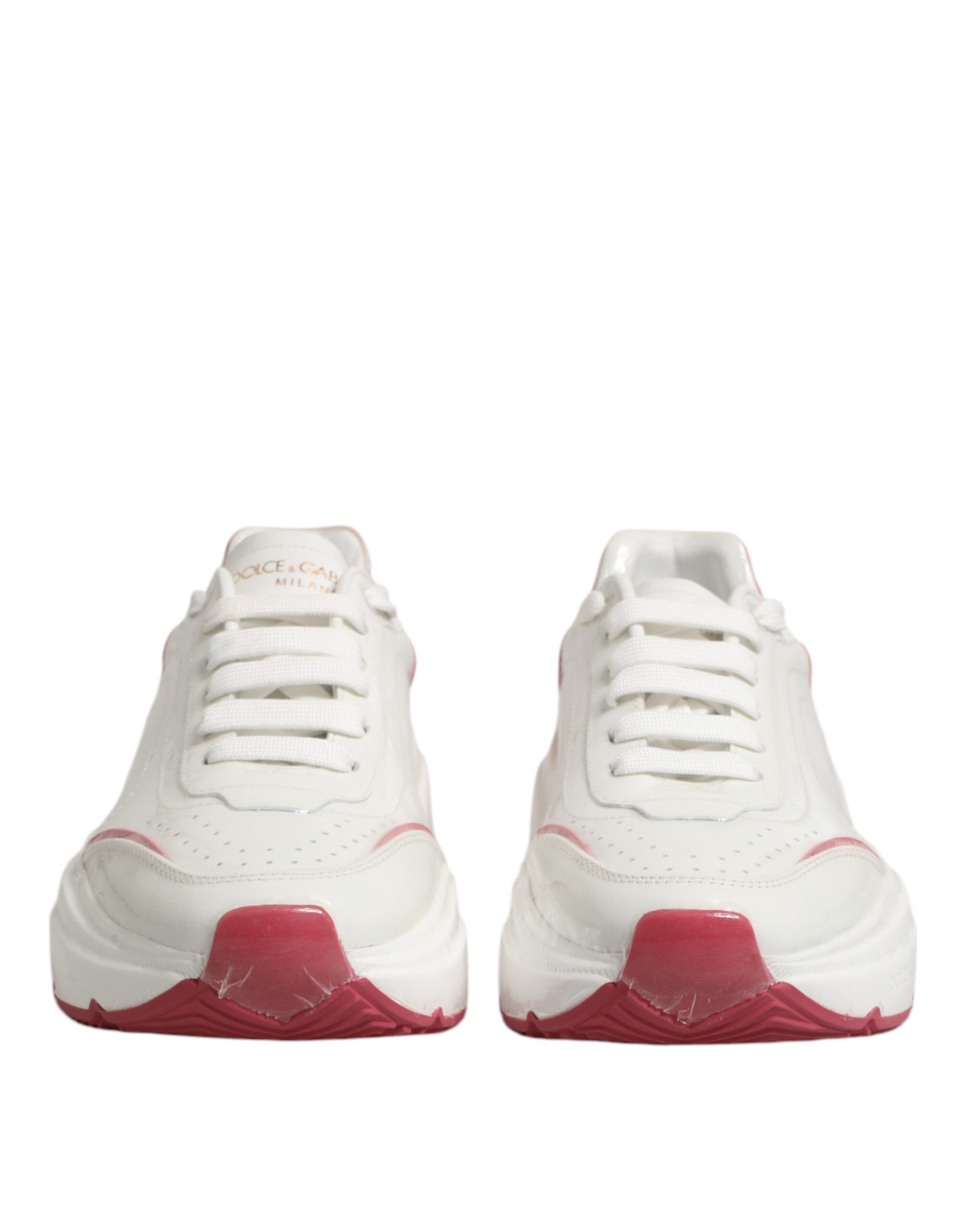 Dolce & Gabbana White Pink Daymaster Low Top Sneakers Shoes - Image 2