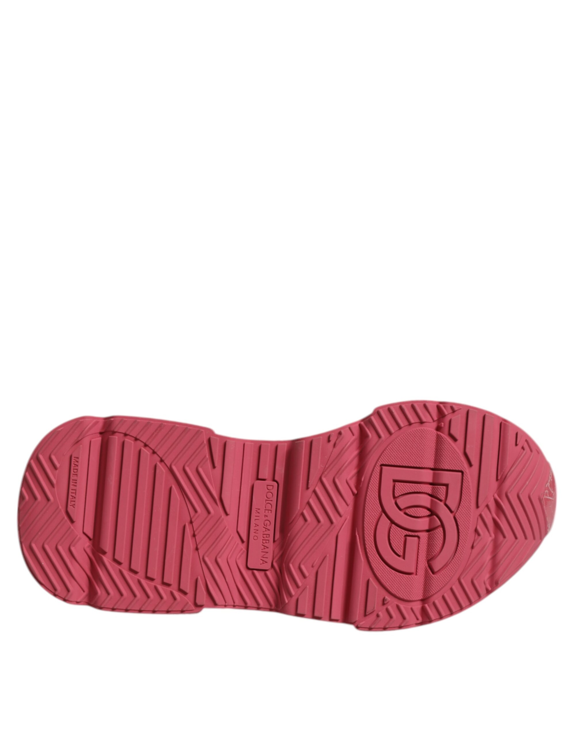 Dolce & Gabbana White Pink Daymaster Low Top Sneakers Shoes - Image 8