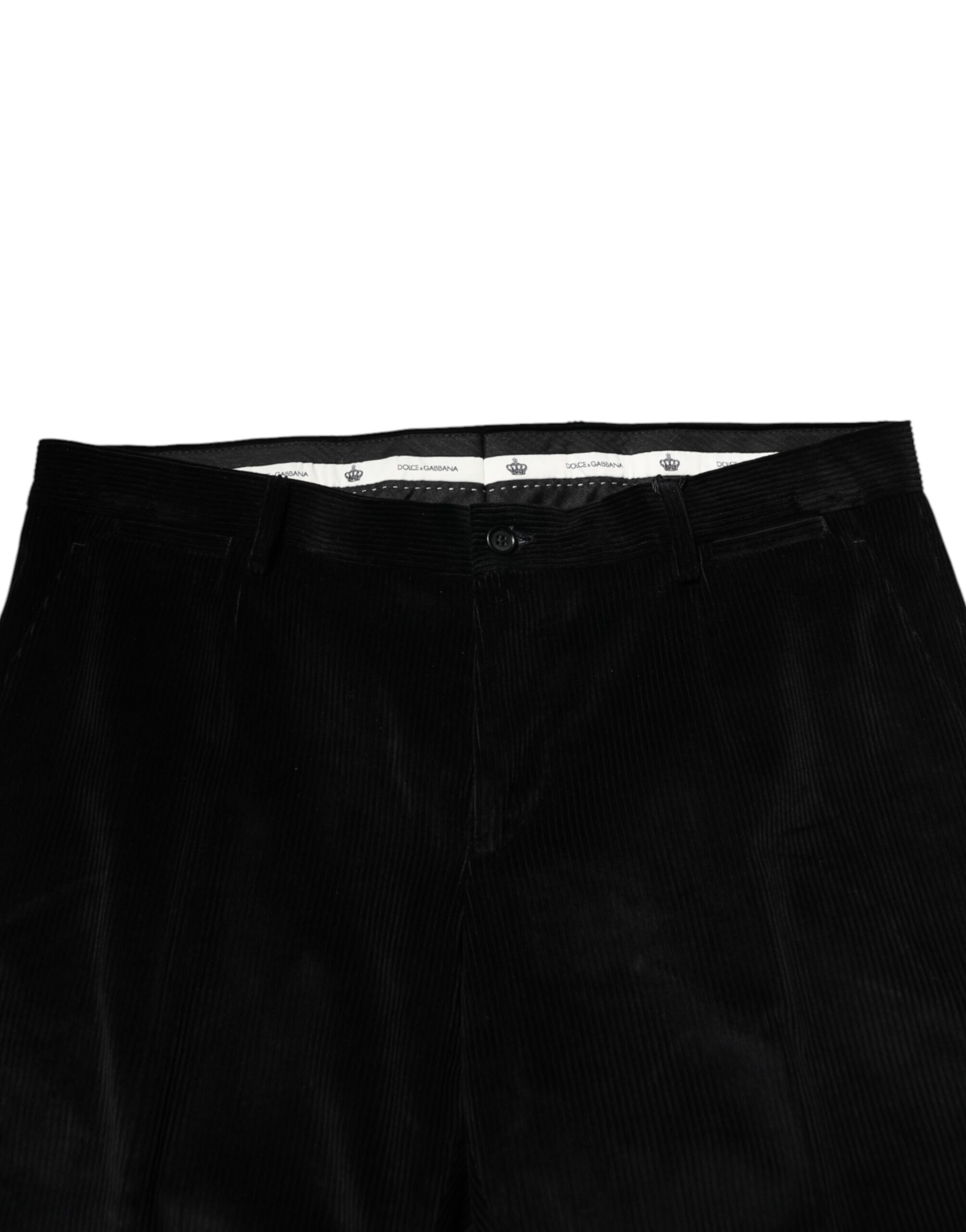 Dolce & Gabbana Black Cotton Men Dress Formal Trouser Pants - Image 5