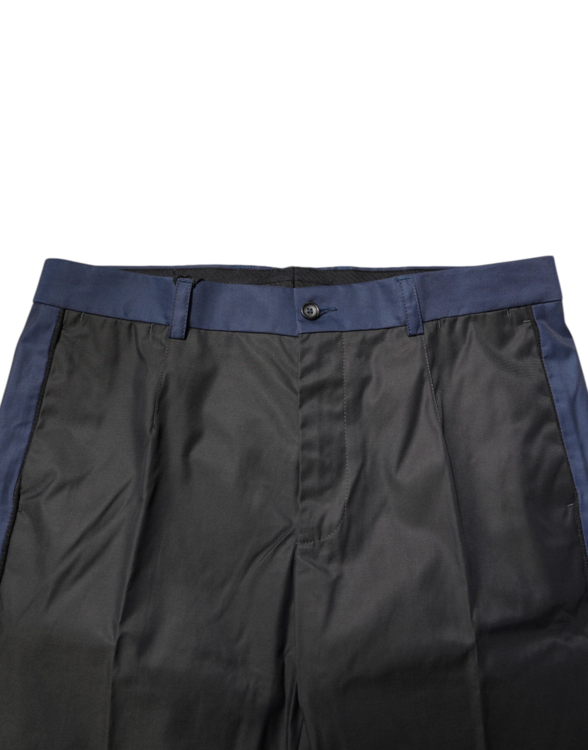 Dolce & Gabbana Gray Blue Cotton 3/4 Chinos Crop Trouser Pants - Image 5
