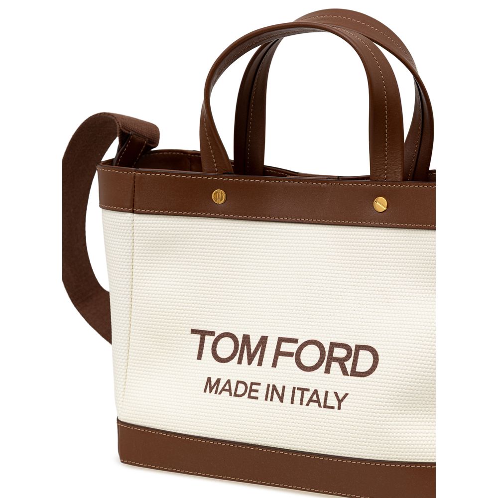 Tom Ford Beige Cotton Tote Bag - Image 3