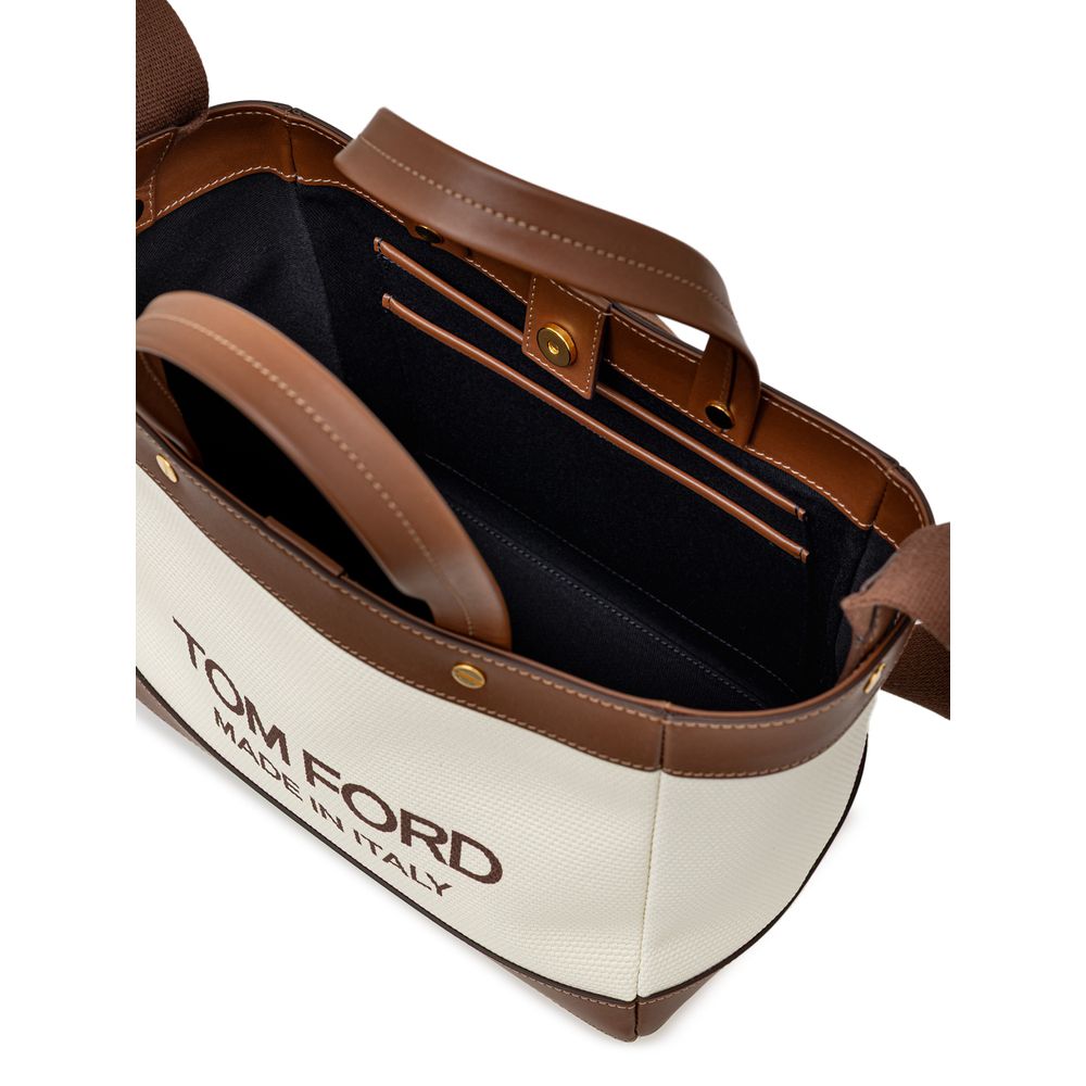 Tom Ford Beige Cotton Tote Bag - Image 4